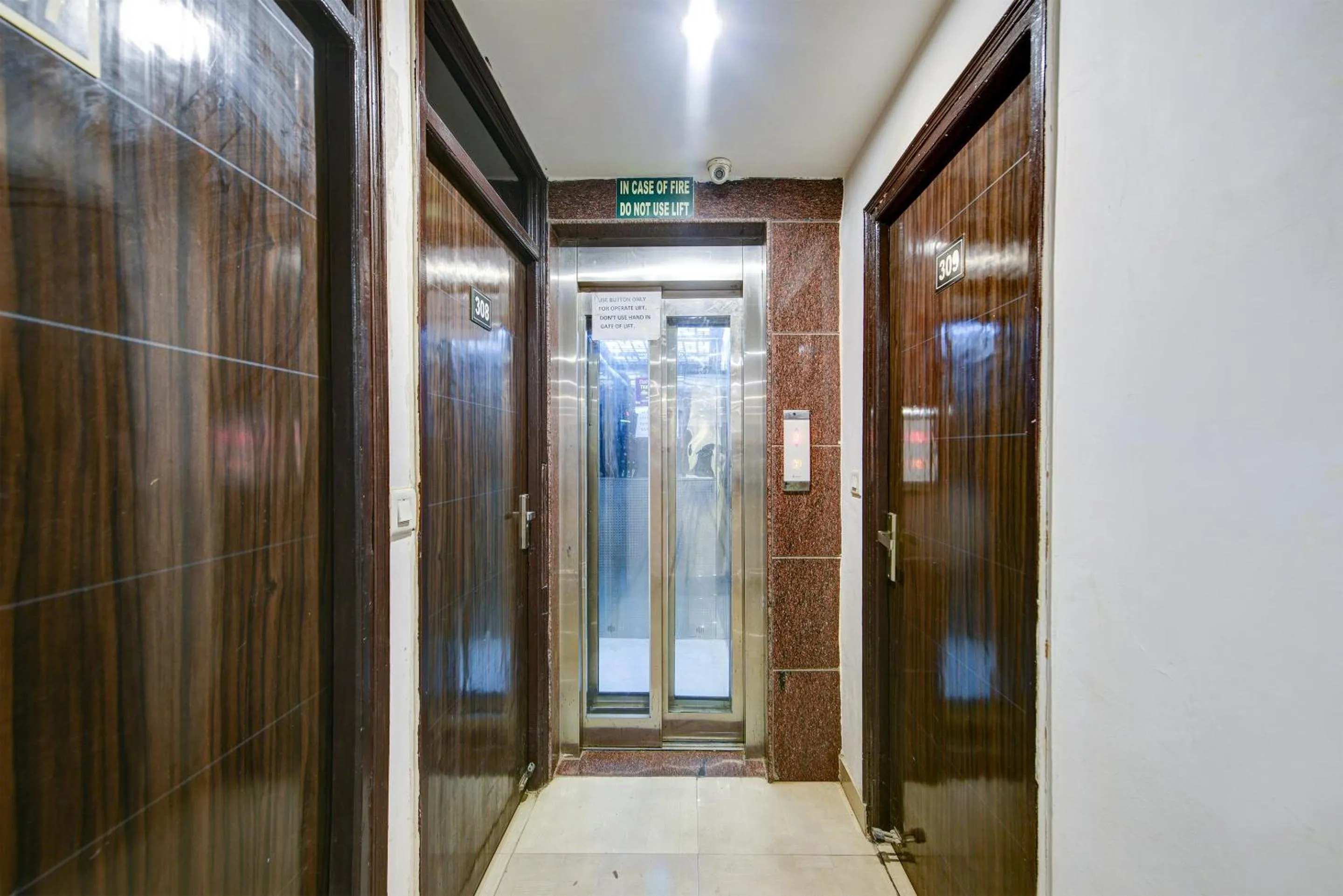 elevator in Hotel Platinum -Delhi Airport