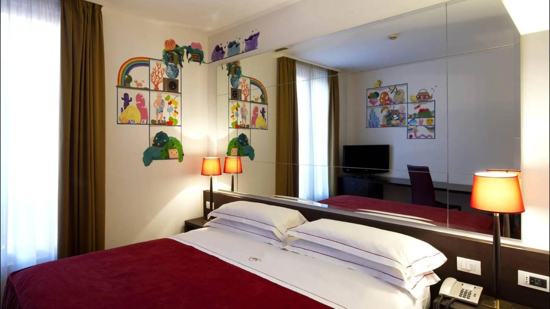 Bedroom, Bed in Phi Hotel Bologna