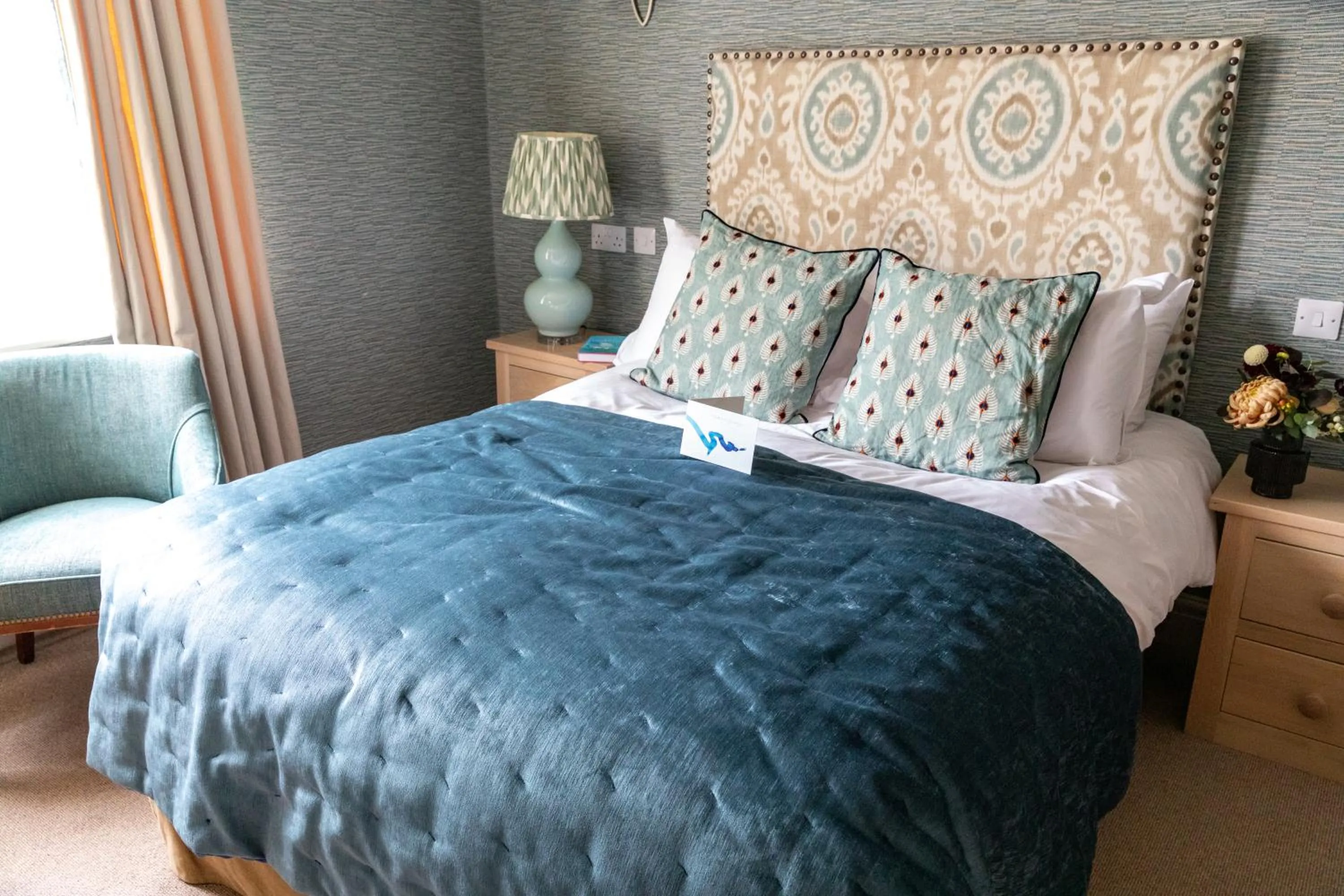 Decorative detail, Bed in Tickton Grange Hotel