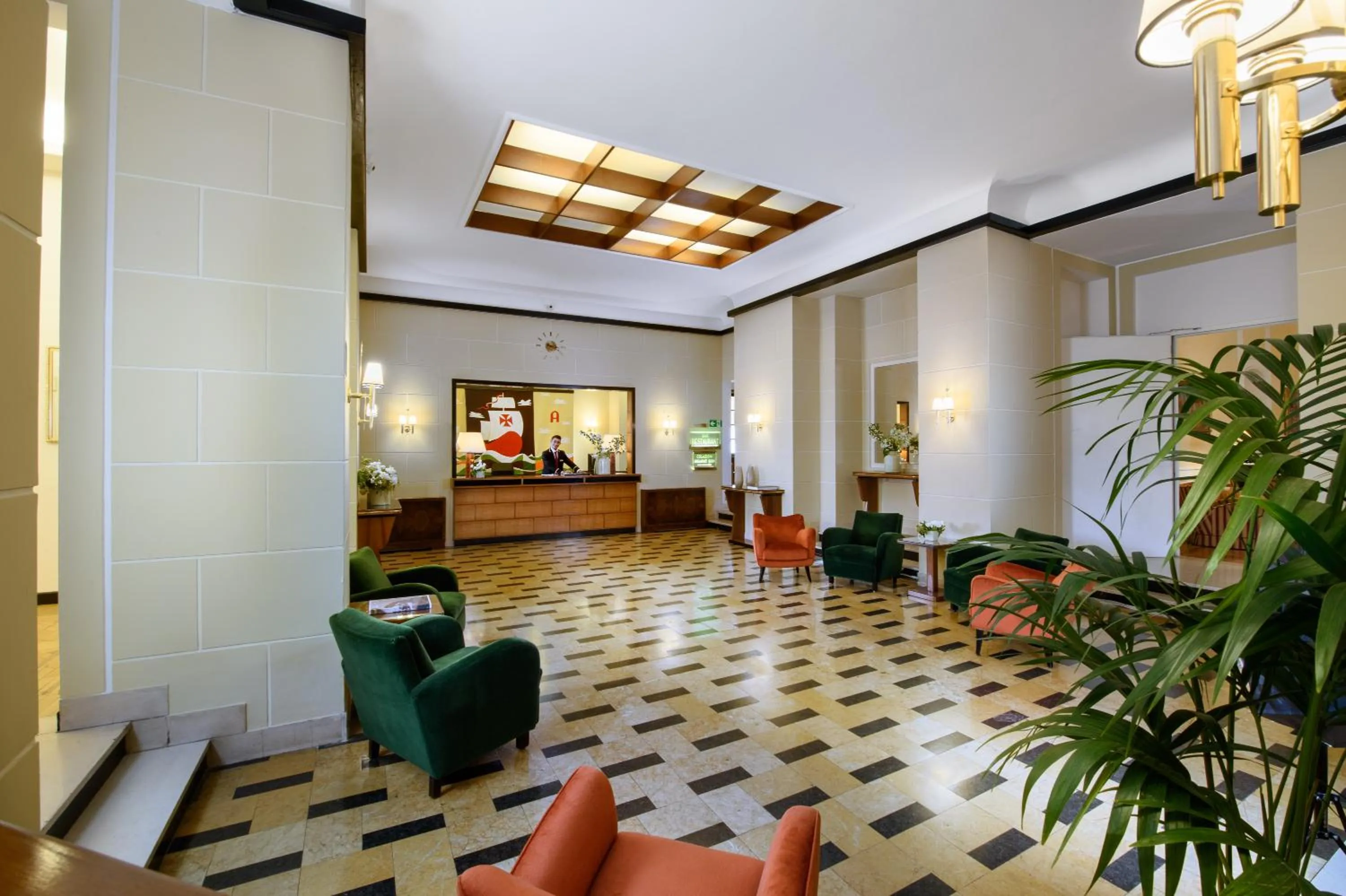 Lobby or reception in Bettoja Hotel Atlantico