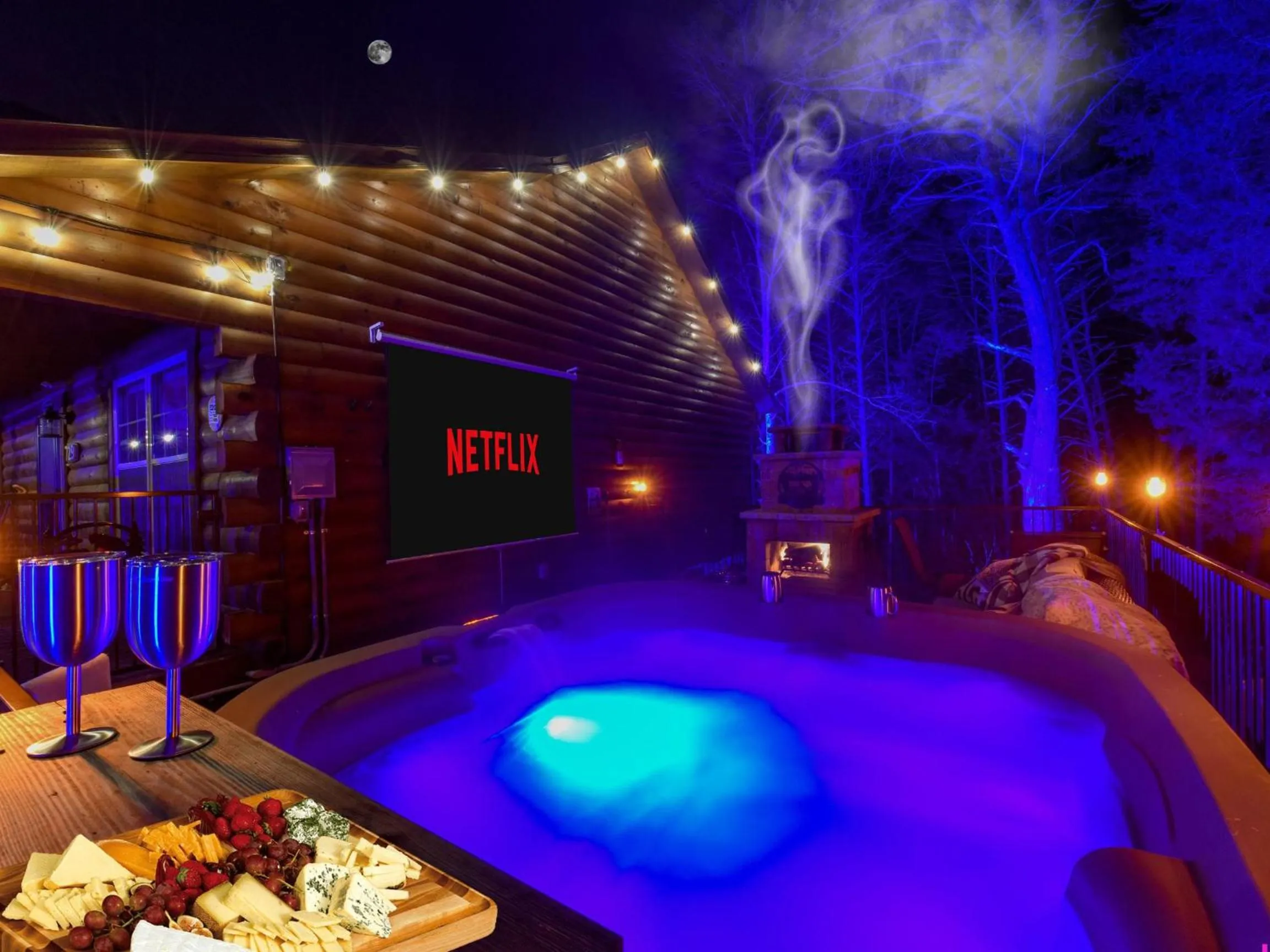 Enchanted Forest Cabin And Teepee! Lights & Laser Show! Private Hot Tub! Unique Stay!