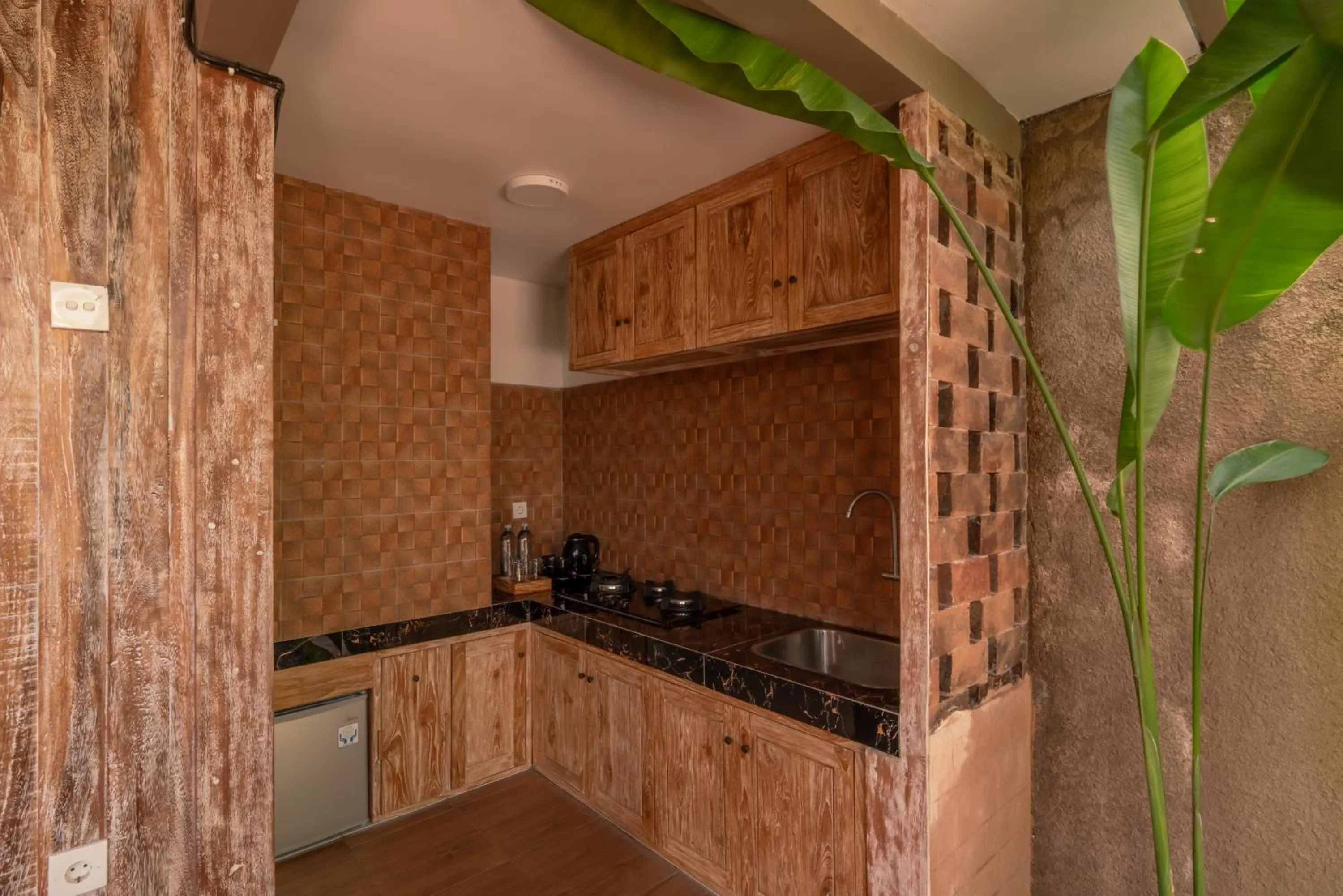 Kitchen or kitchenette in Sridewi Villas Ubud