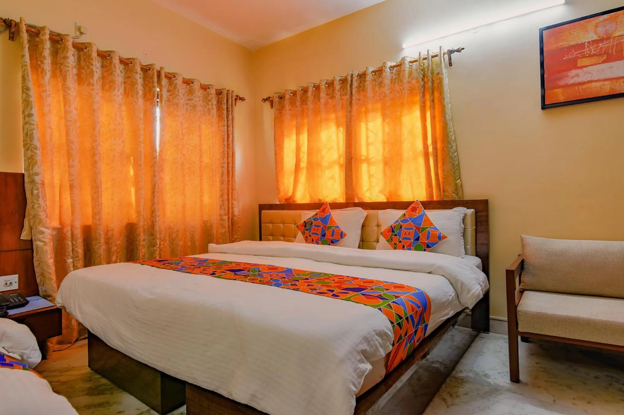 Bedroom, Bed in FabHotel New kolkata Residency Inn - Nr Axis Mall