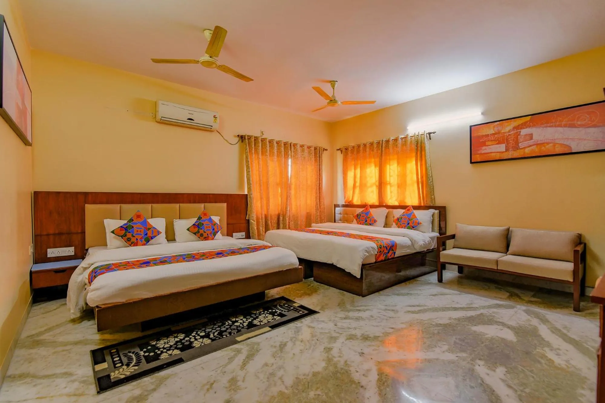Bedroom, Bed in FabHotel New kolkata Residency Inn - Nr Axis Mall