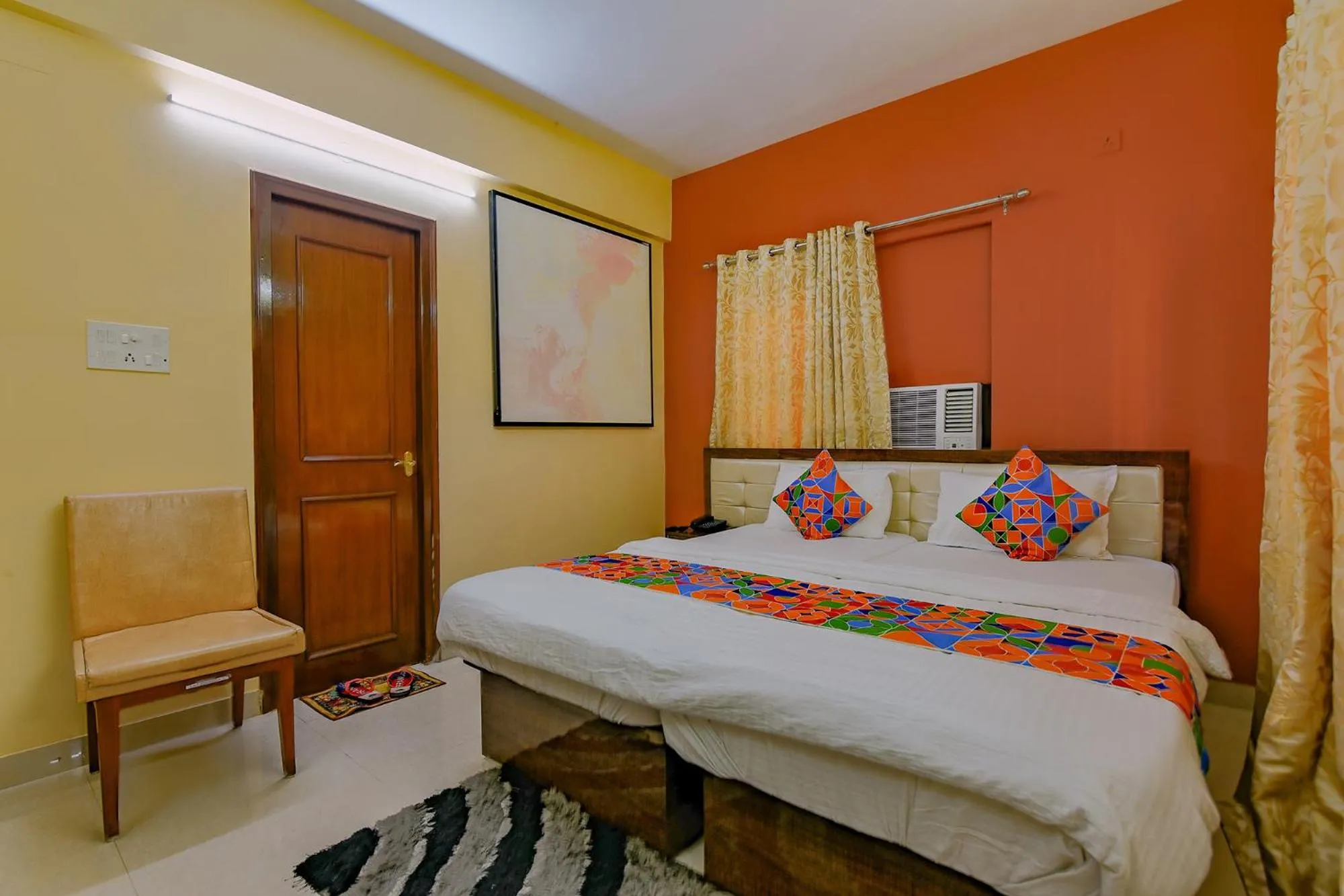 Bedroom, Bed in FabHotel New kolkata Residency Inn - Nr Axis Mall