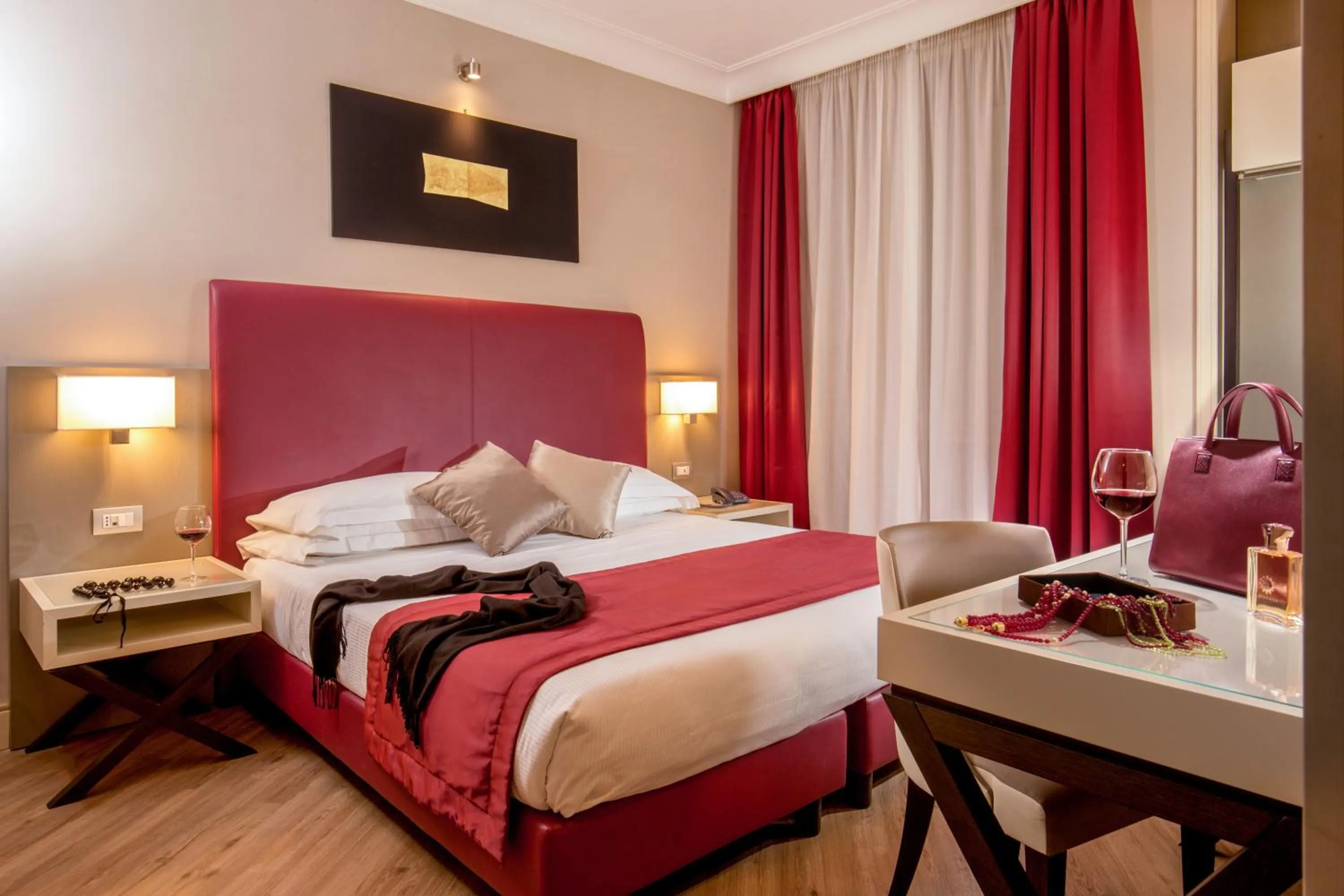 Bed in Ludovisi Palace Hotel