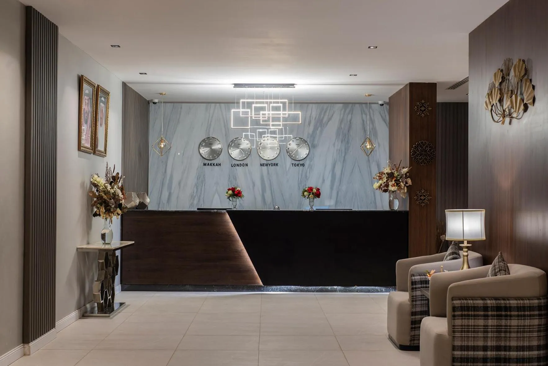 Lobby or reception in Enala Hotel Apartments- Tabuk