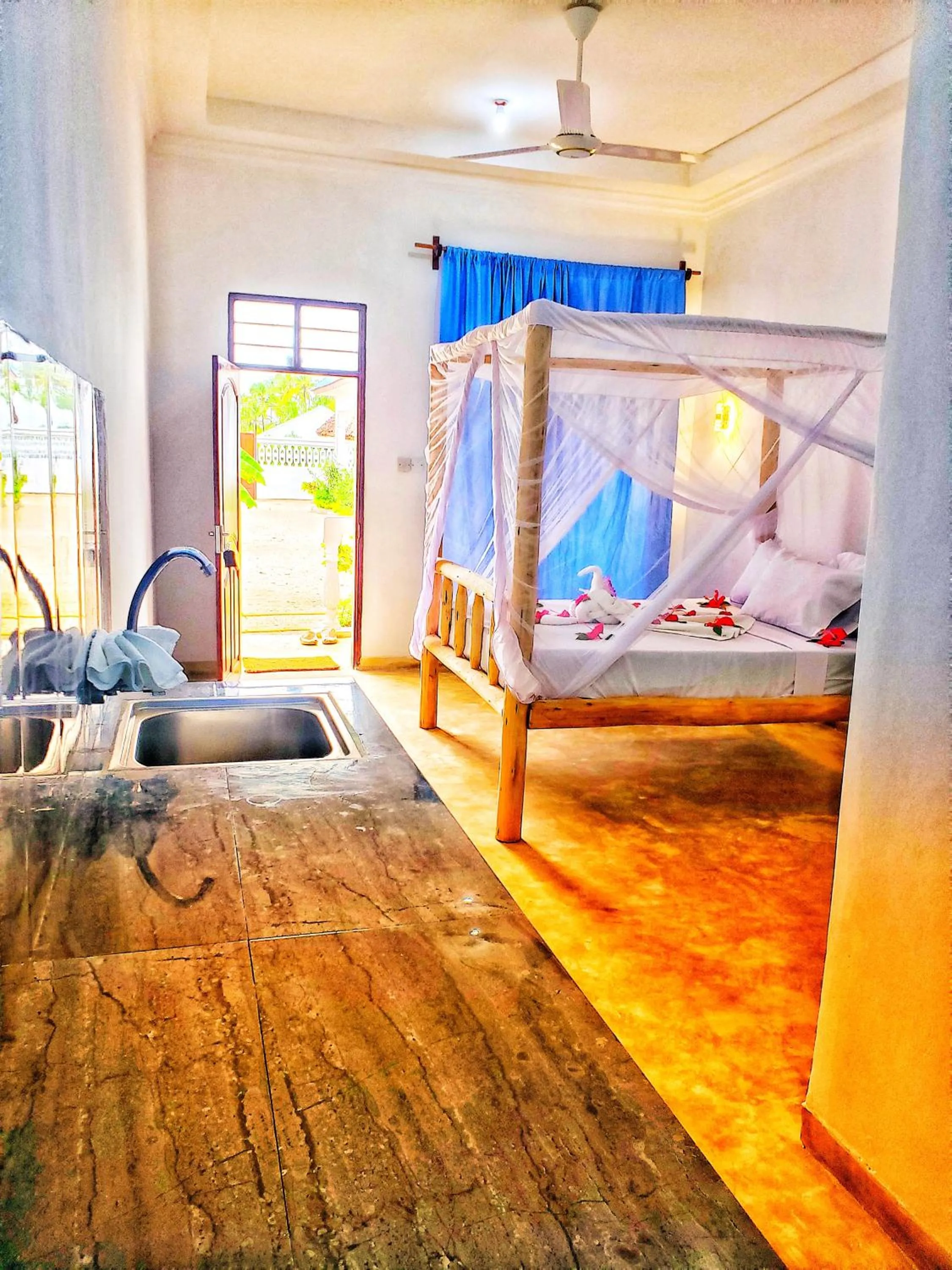 Patio, Bed in Serenity Boutique Hotel, Tanzania Unforgettable