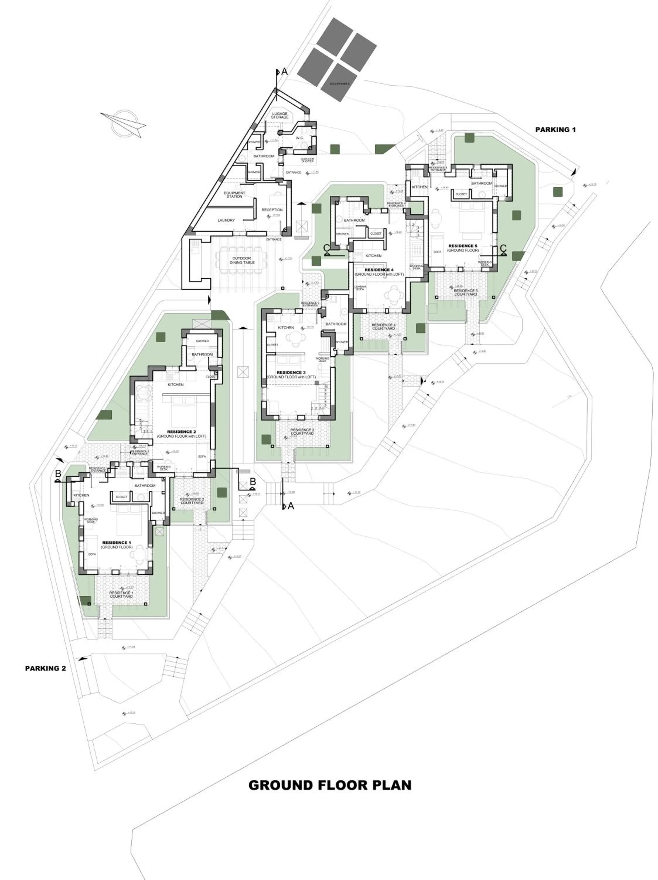 Floor plan in Camvillia Donoussa Village Suites