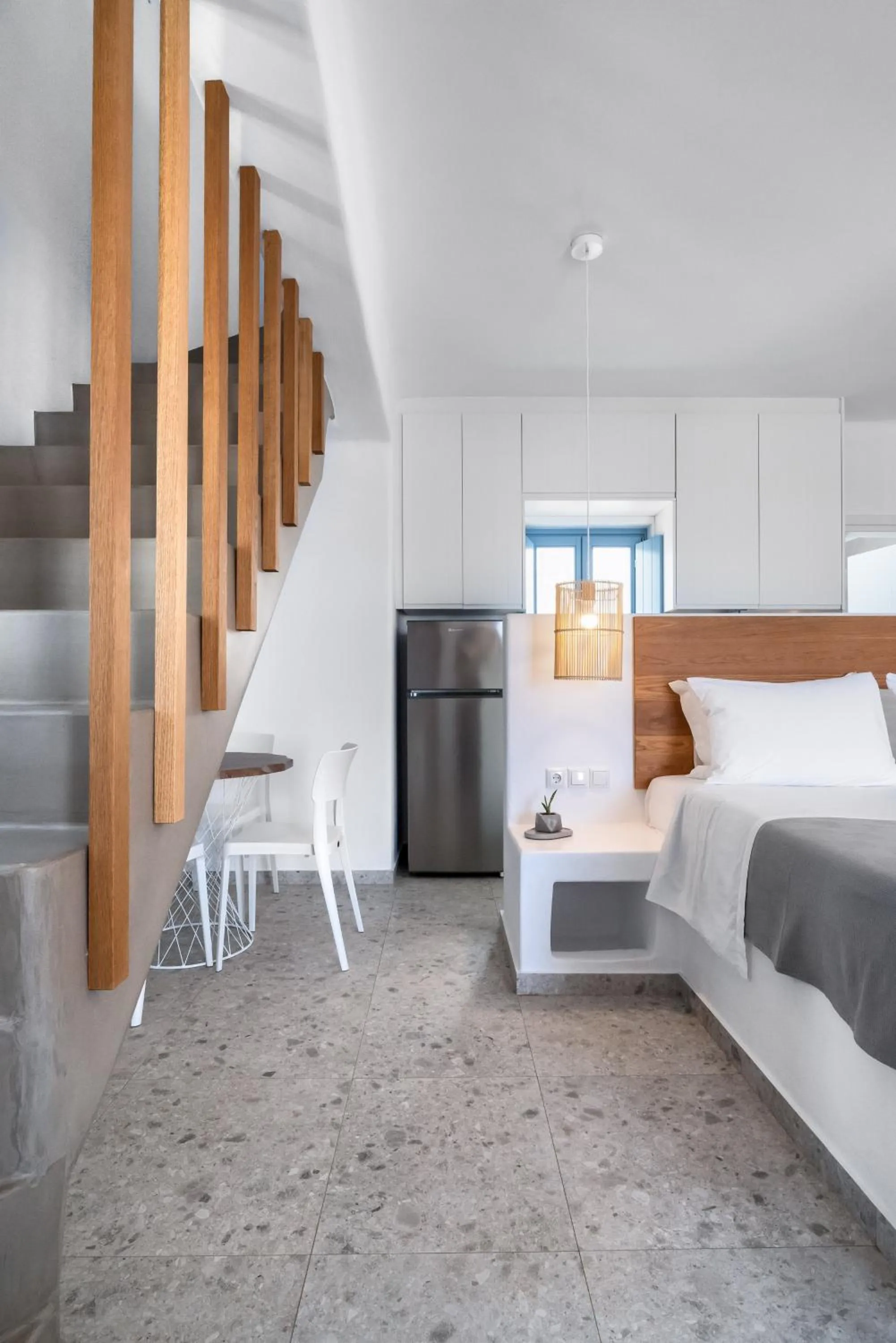 Seating area, Bed in Camvillia Donoussa Village Suites