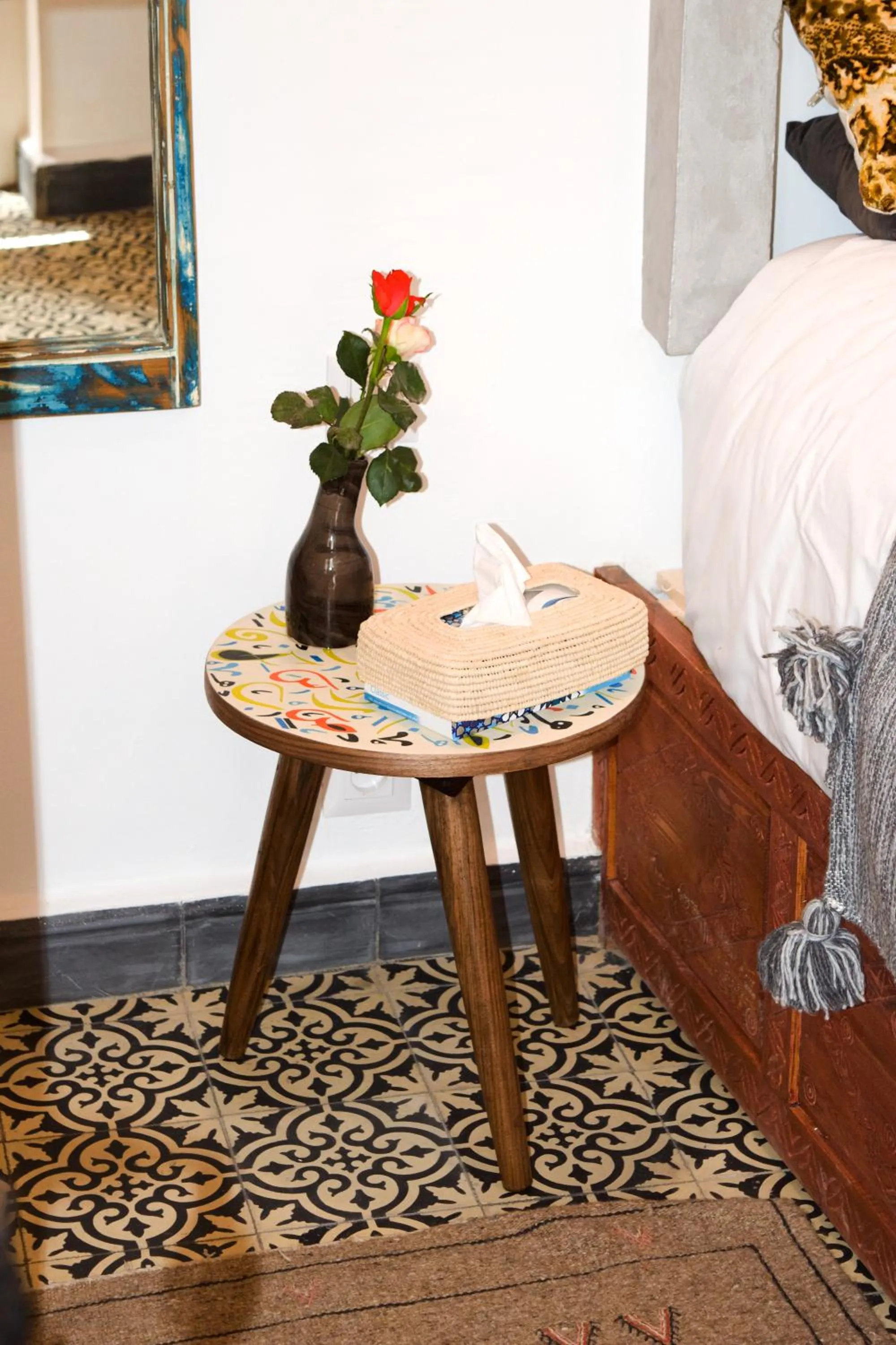 Bed in Riad Le Khan Mogador