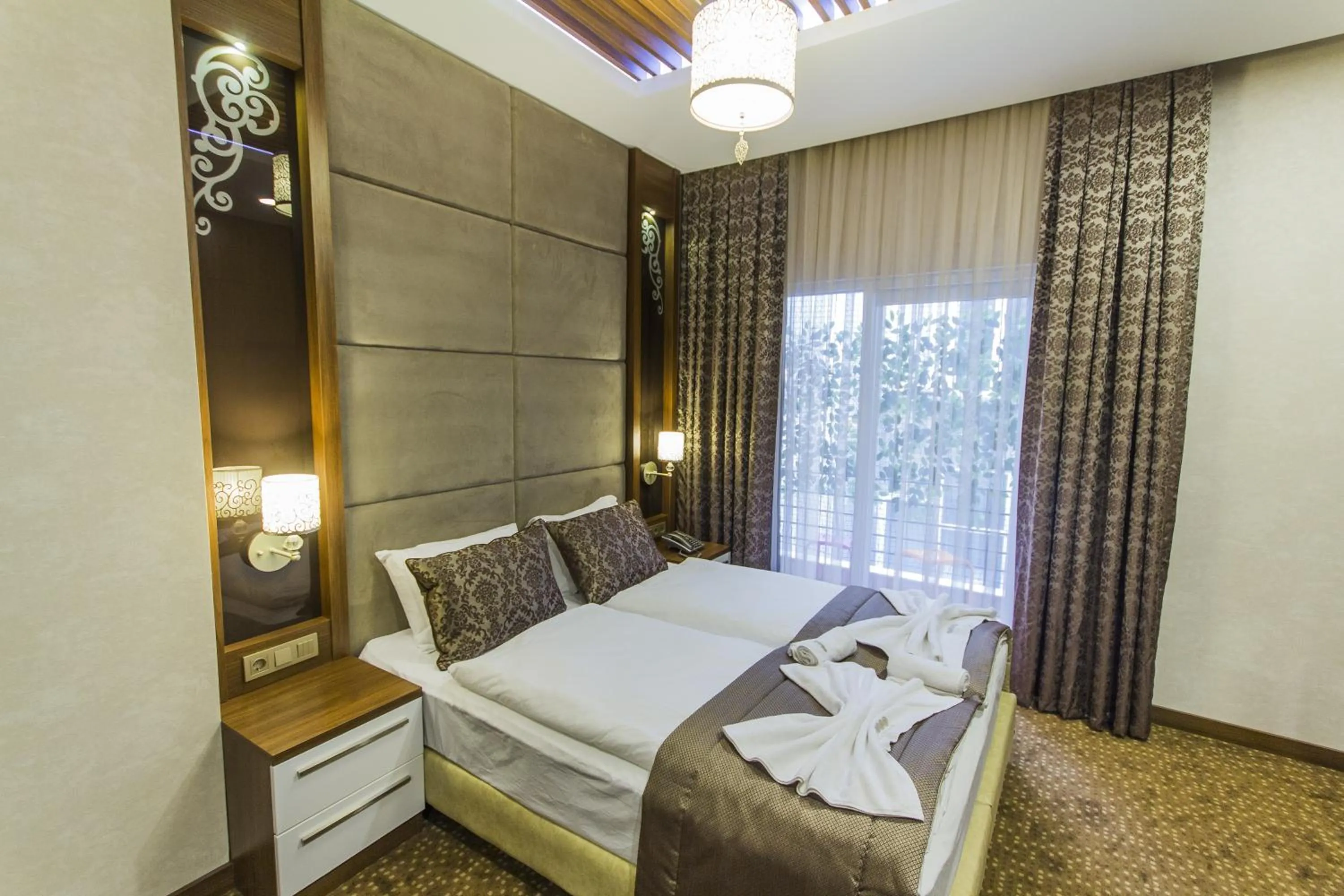 Bed in Taksim Cihangir Fidan Residence Hotel