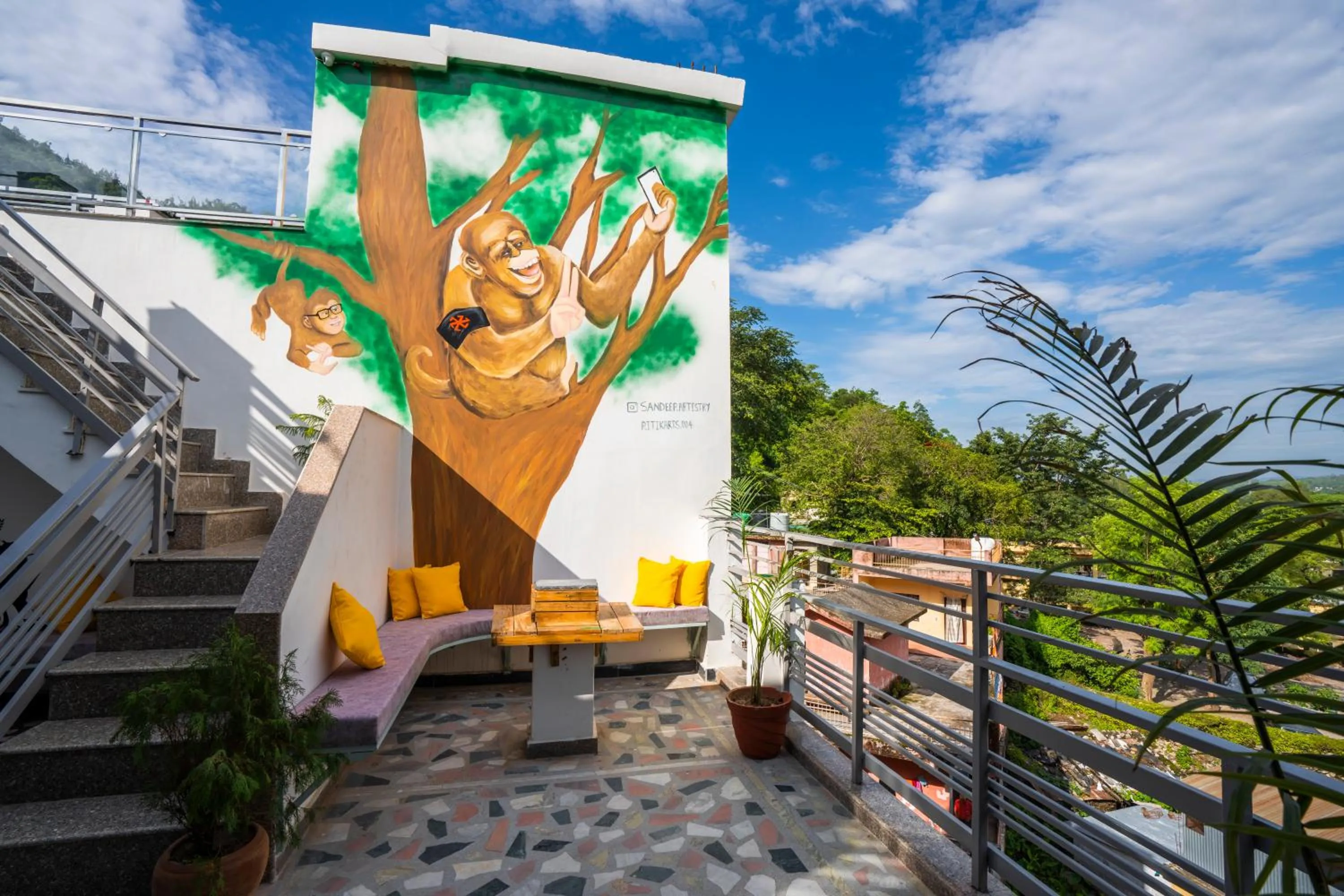 Property building in Zostel Rishikesh, Laxman Jhula