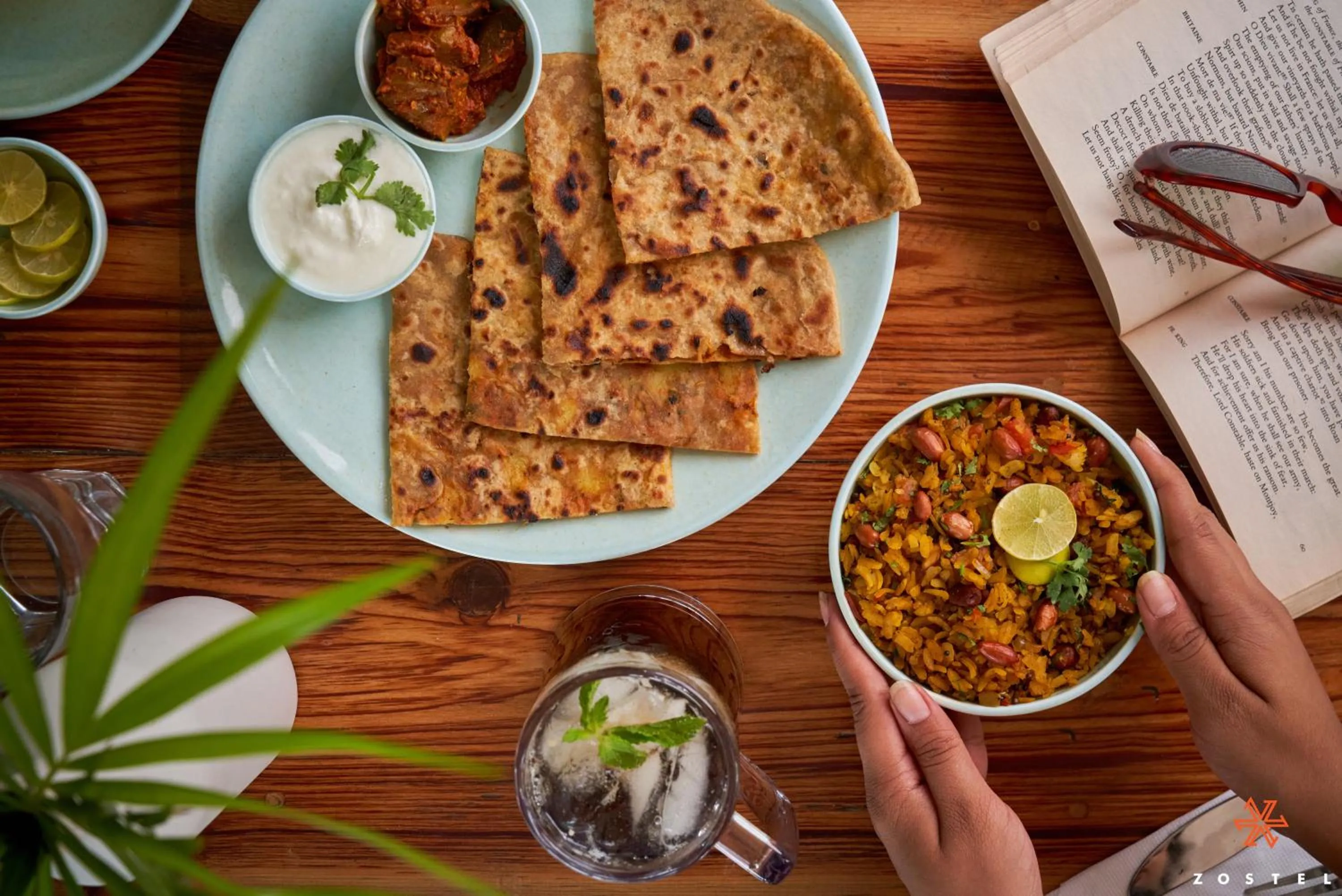 Food and drinks in Zostel Rishikesh, Laxman Jhula