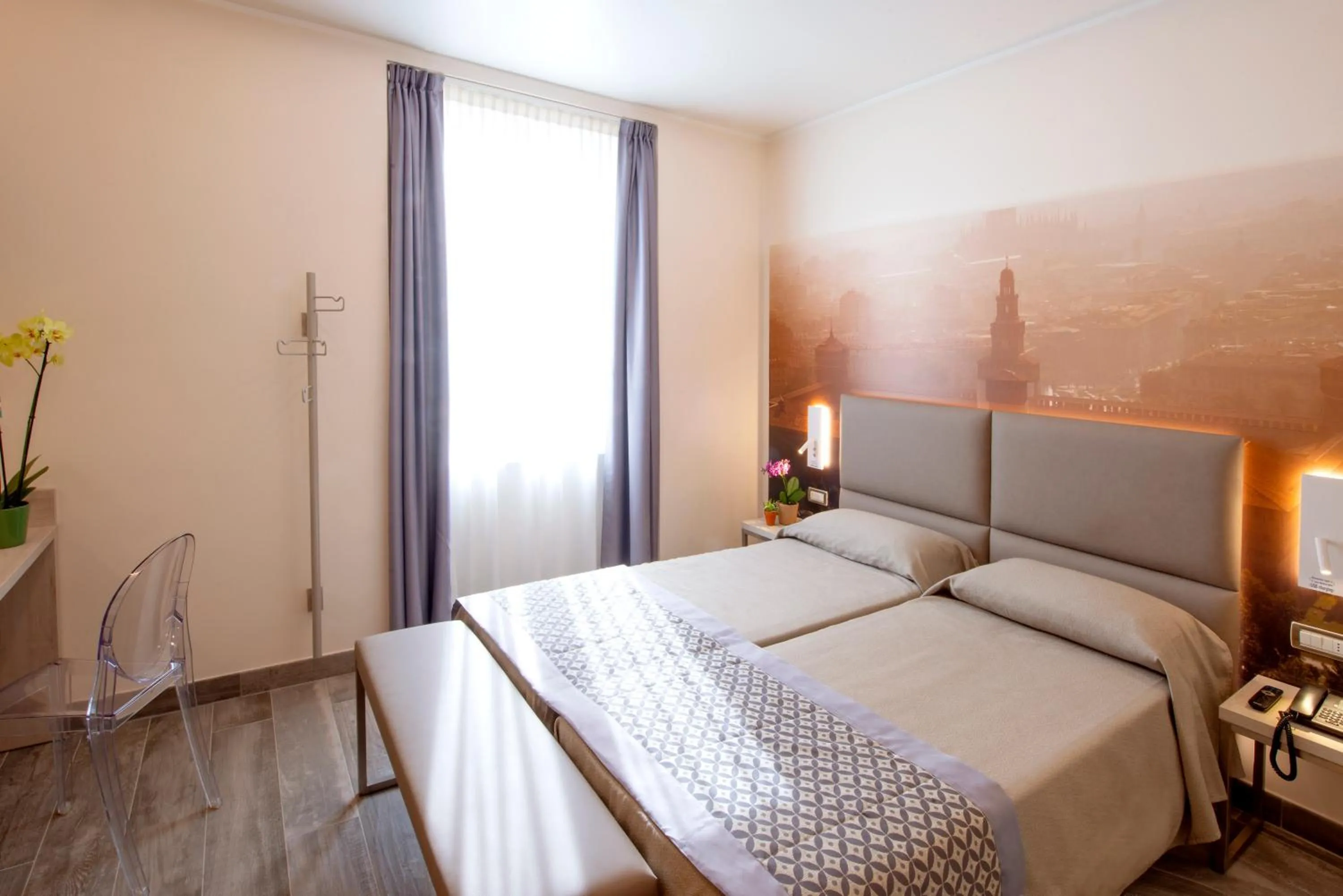 Bedroom, Bed in Hotel Sempione