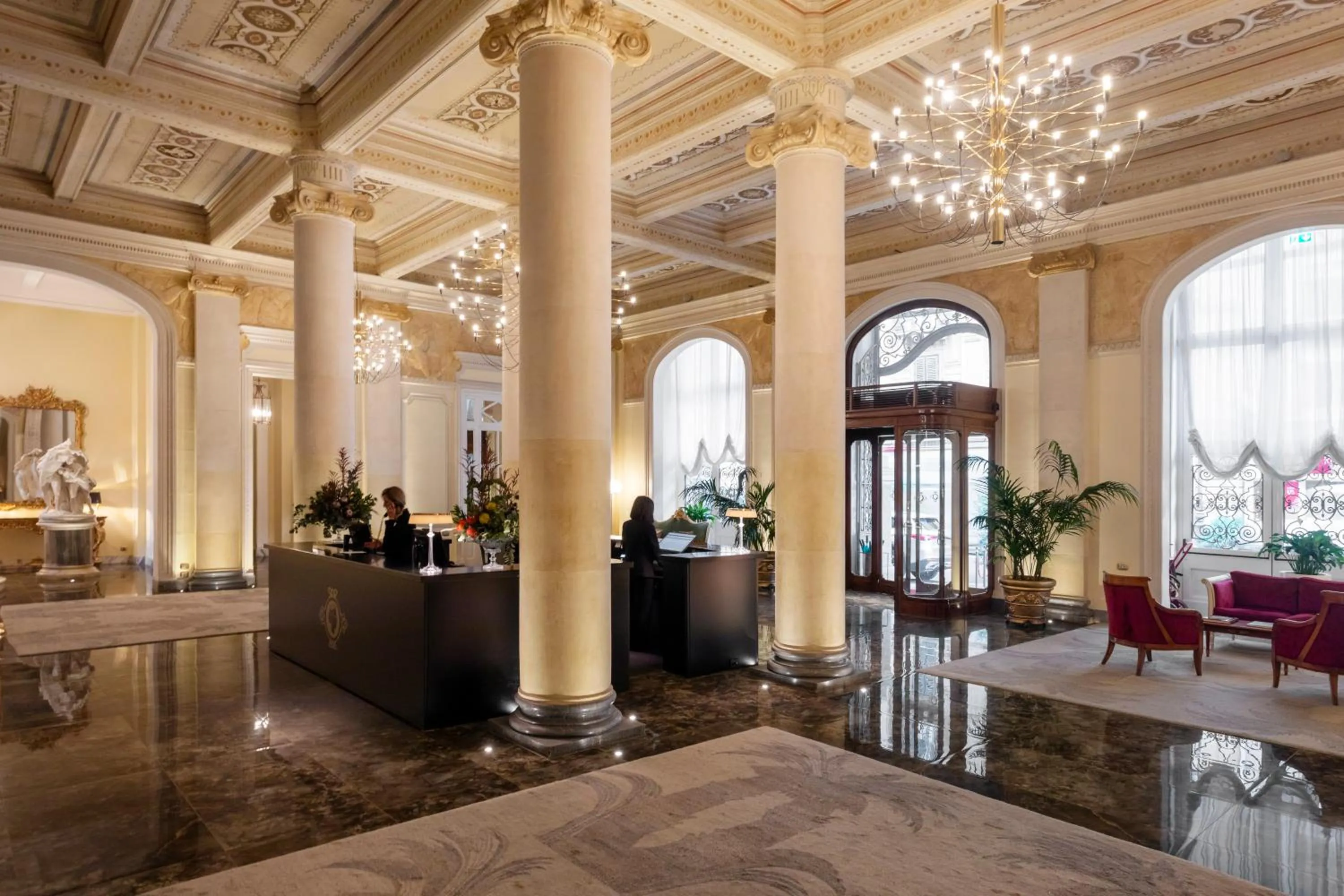 Lobby or reception in Grand Hotel Et Des Palmes