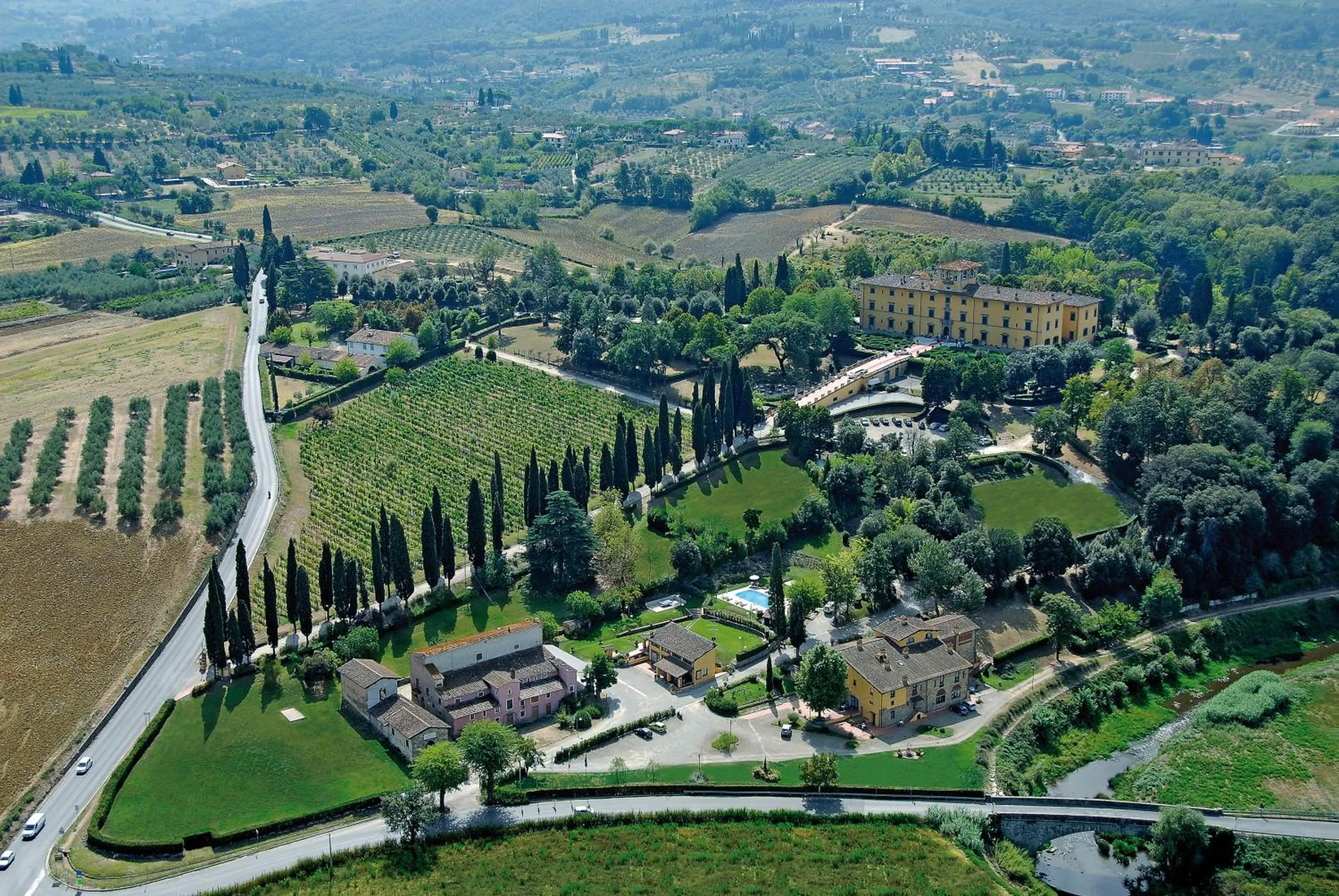 Bird's eye view in Il Borgo di Villa Castelletti Country Hotel