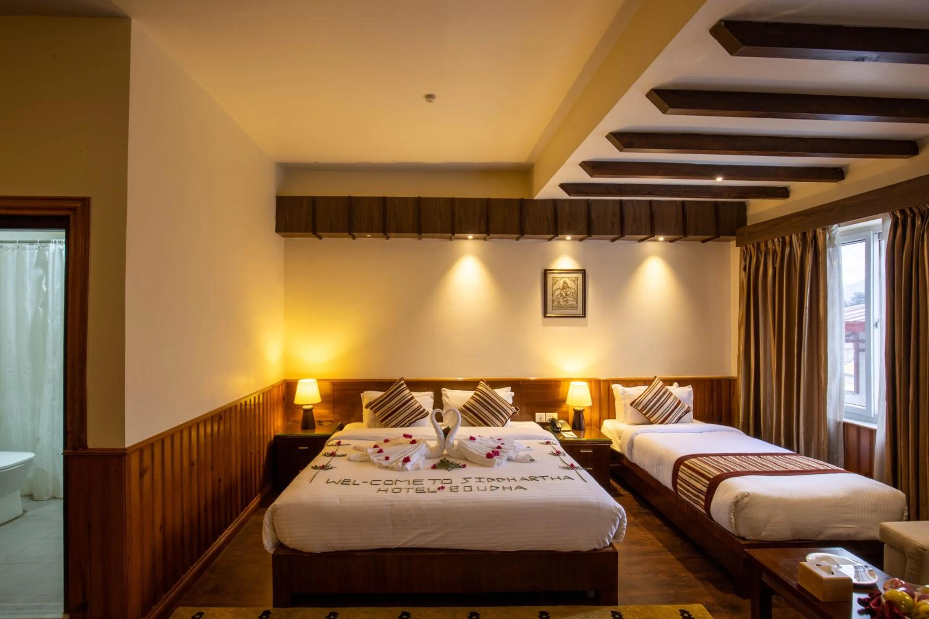 Photo of the whole room, Bed in Siddhartha Boutique Hotel, Boudha