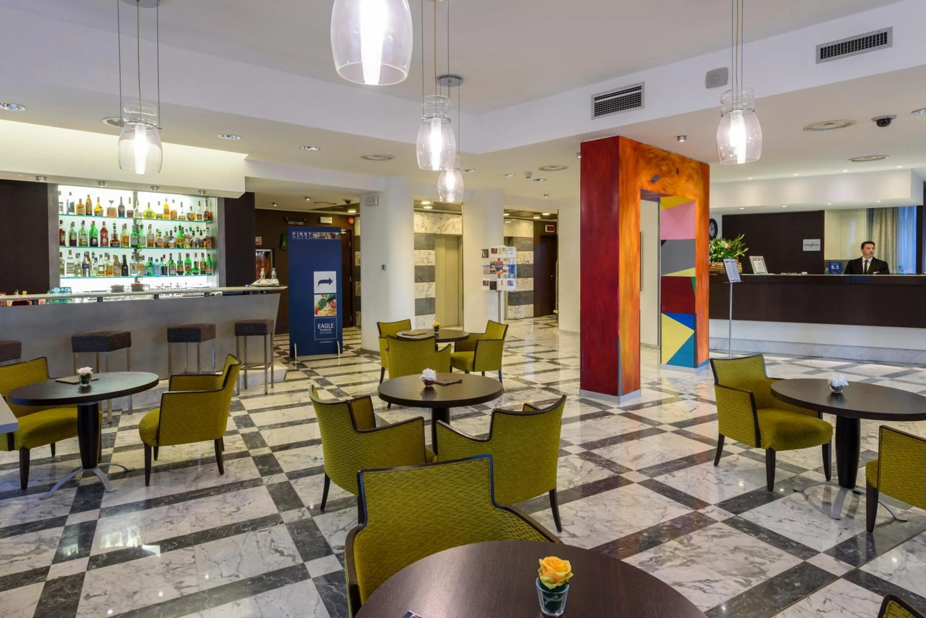 Lounge or bar in First Hotel Malpensa