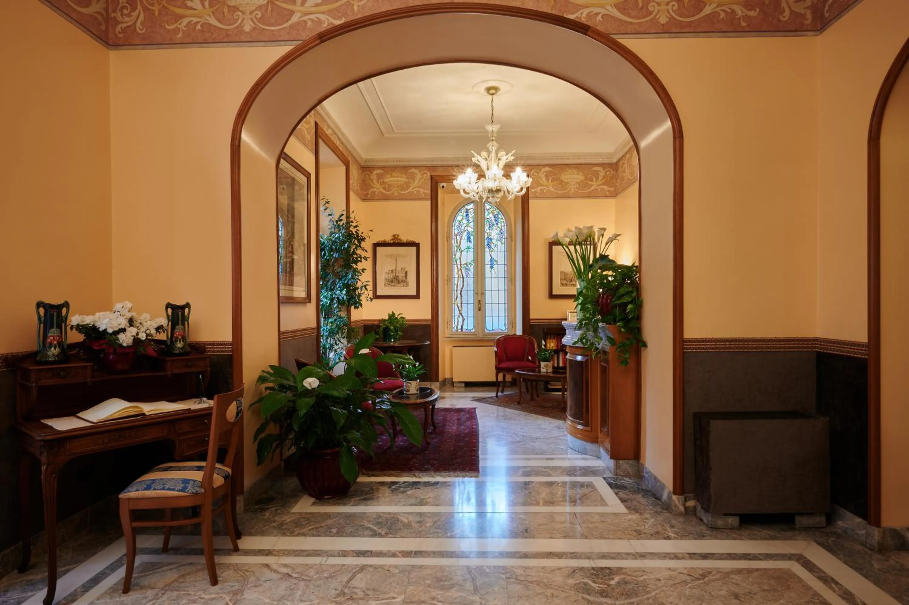 Lobby or reception in Hotel Farnese