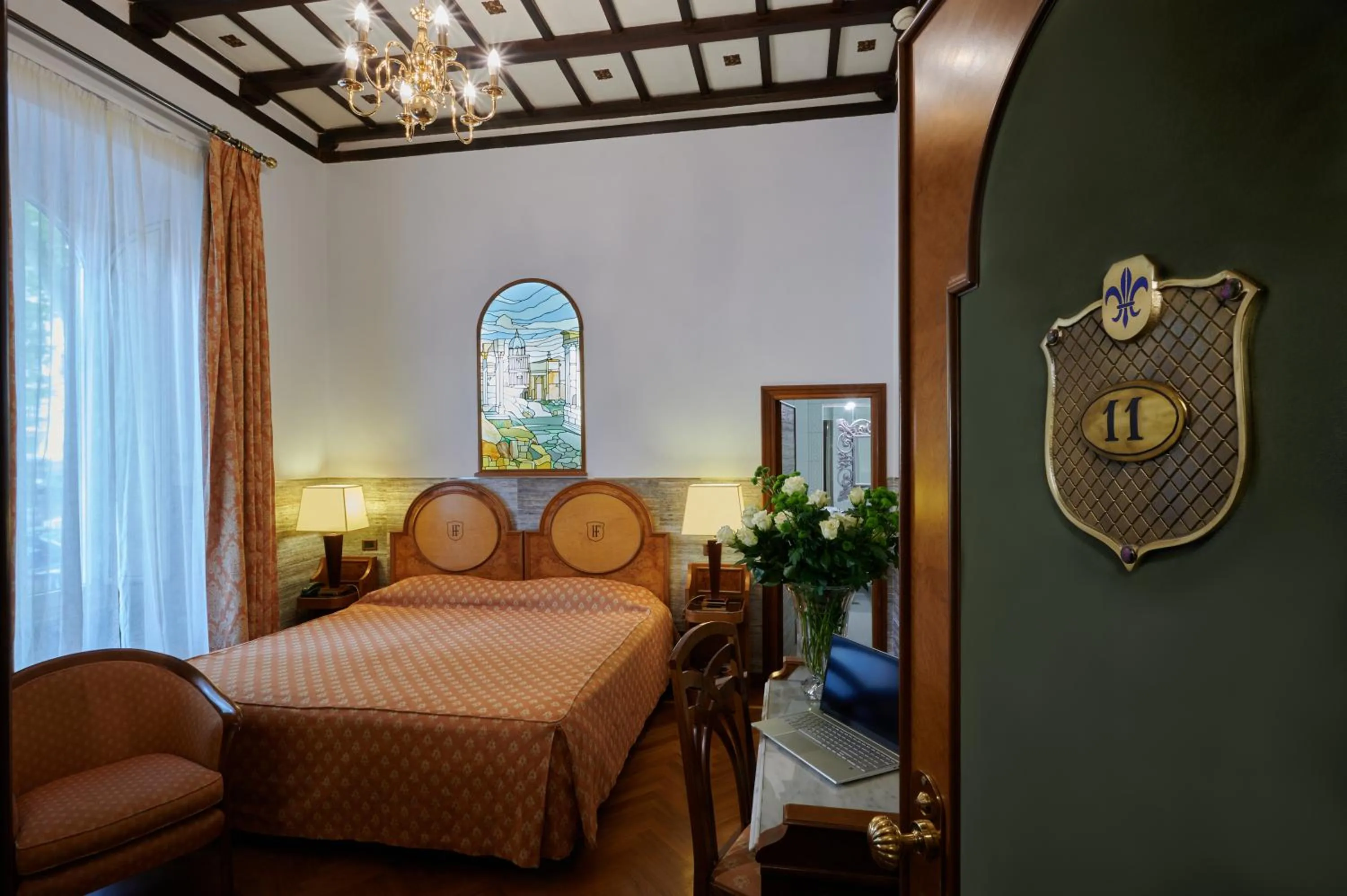 Bedroom, Bed in Hotel Farnese