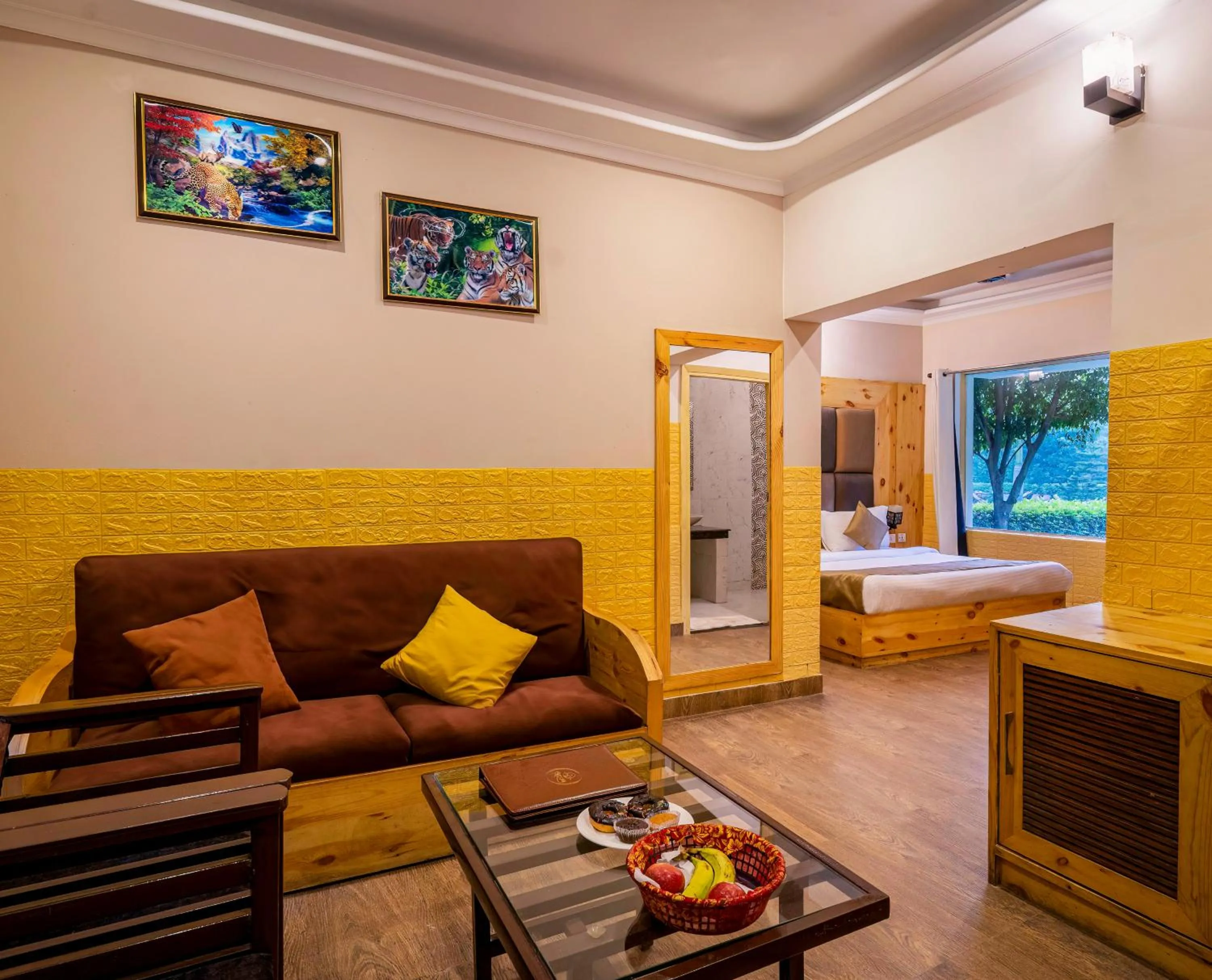 Living room, Bed in The Tattwaa Corbett Spa and Resort