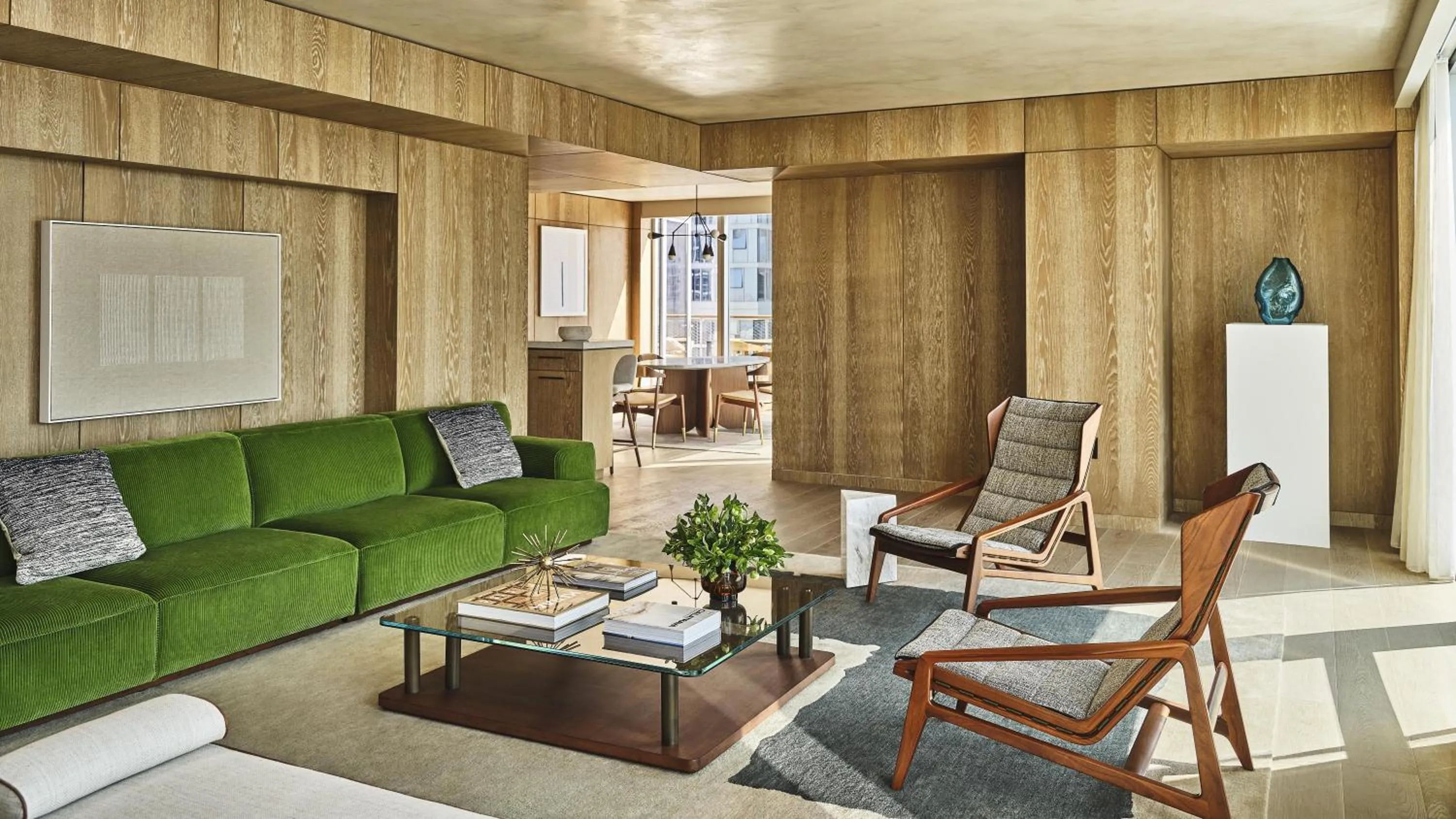 Living room in Conrad Los Angeles