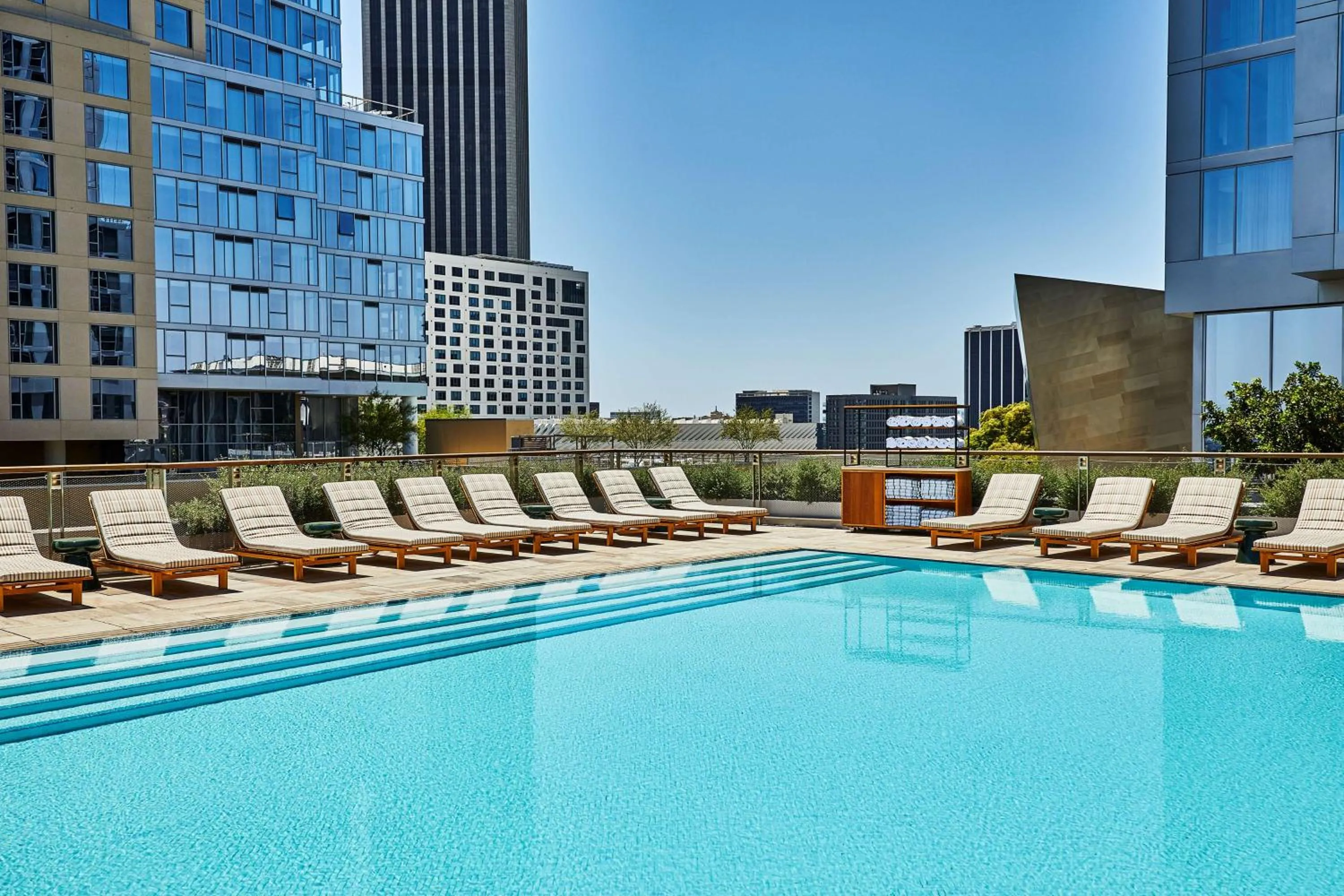 Pool view in Conrad Los Angeles