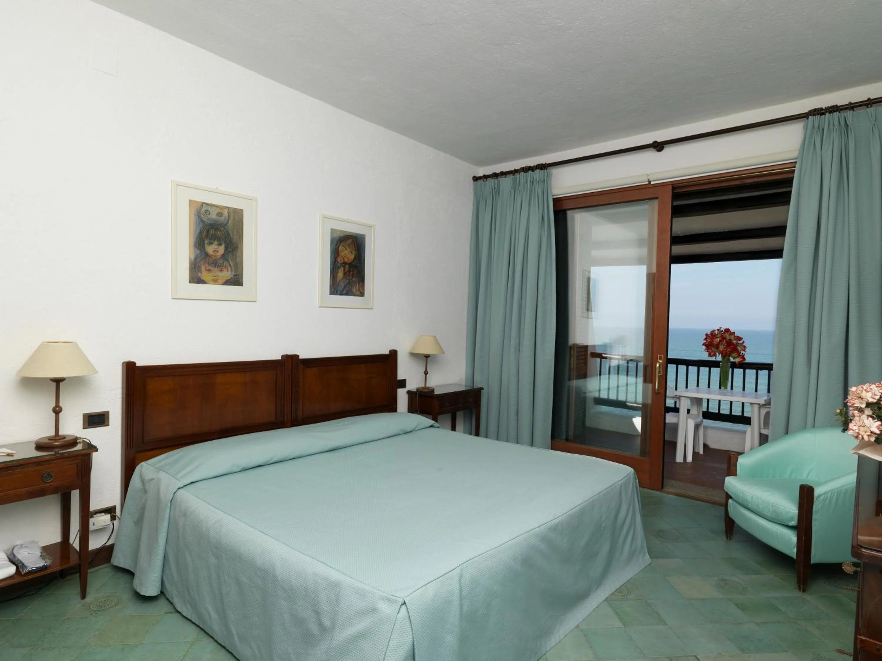 Bed in Hotel Le Dune