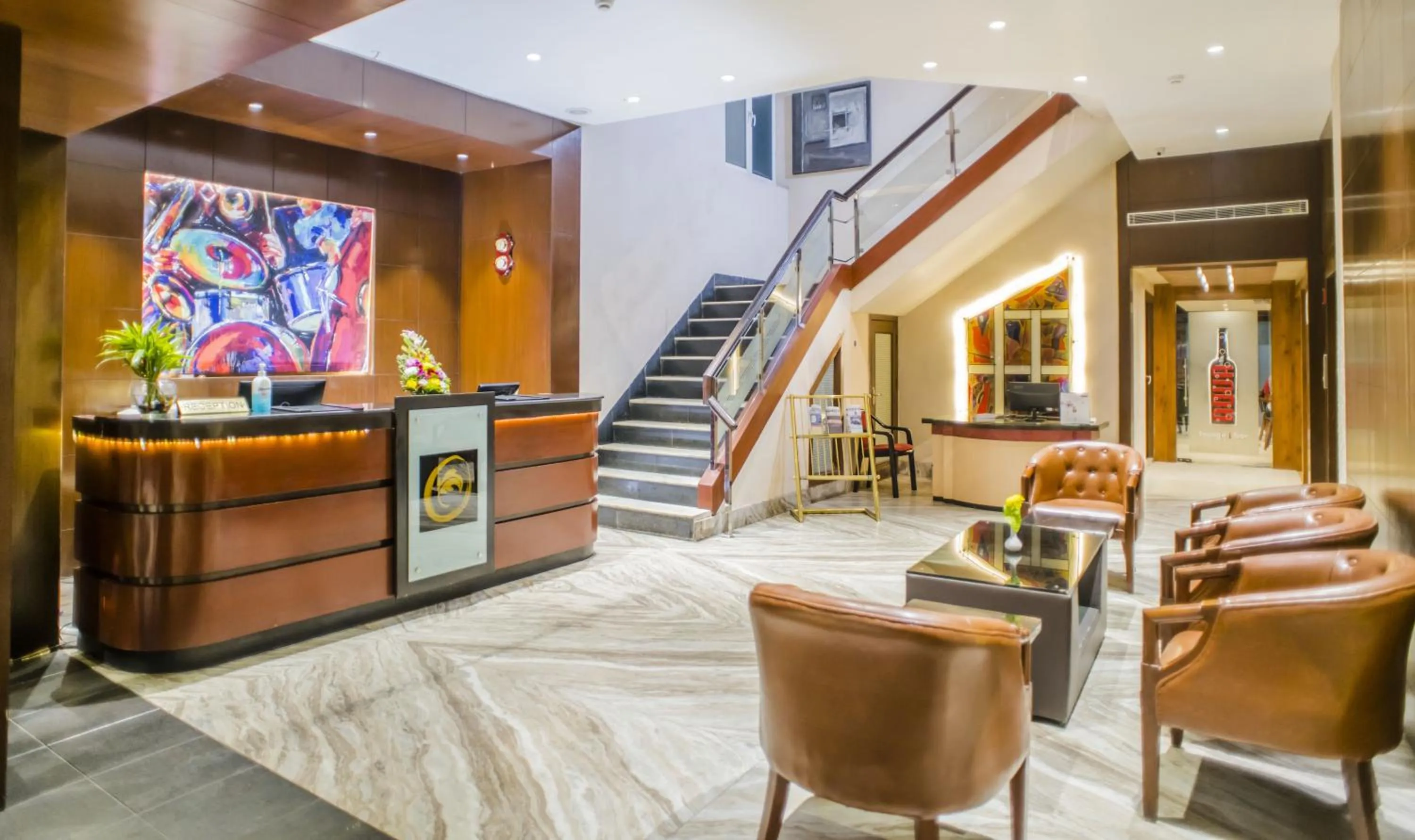 Lobby or reception in The Citi Residenci Hotel - Asansol