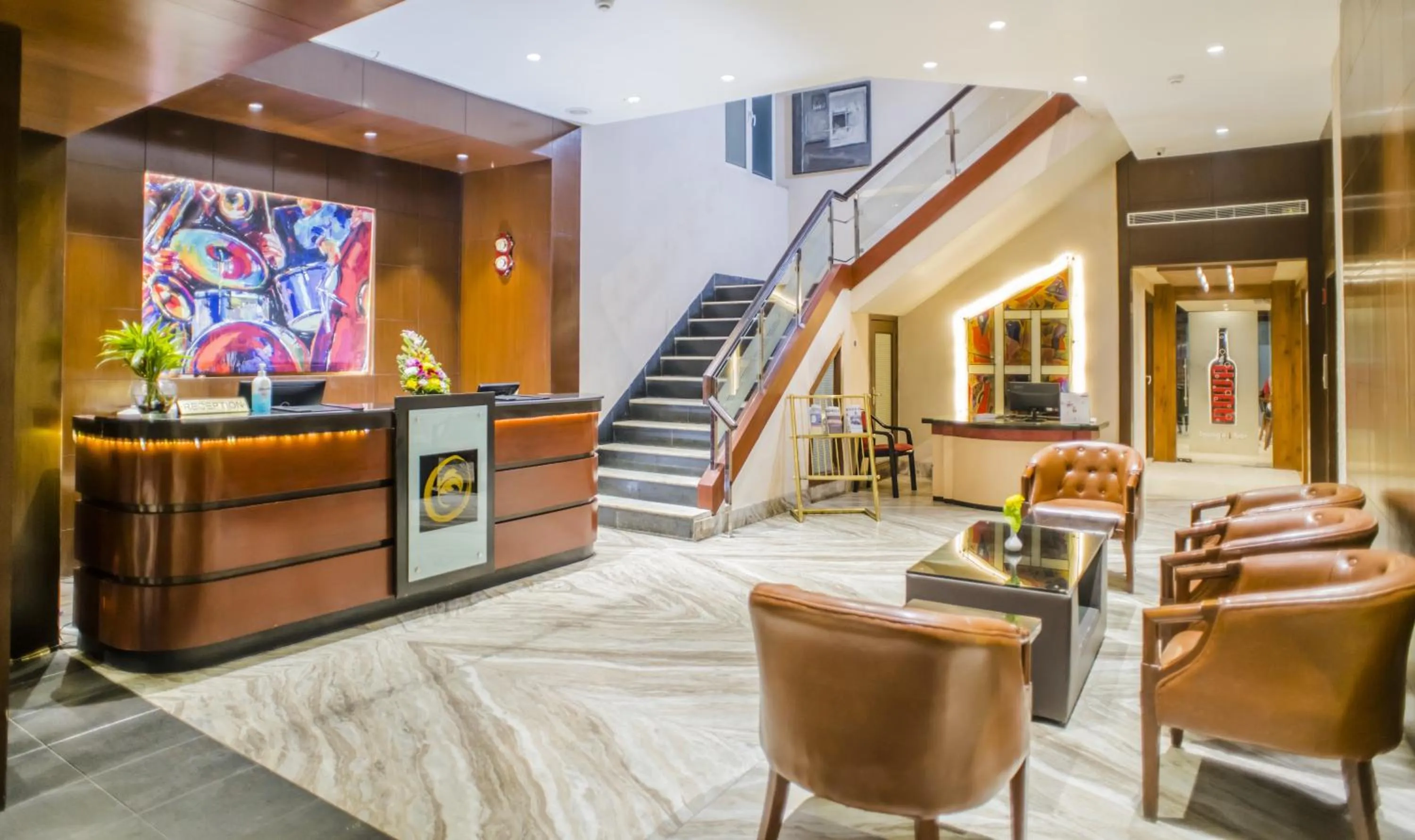 Lobby or reception in The Citi Residenci Hotel - Asansol