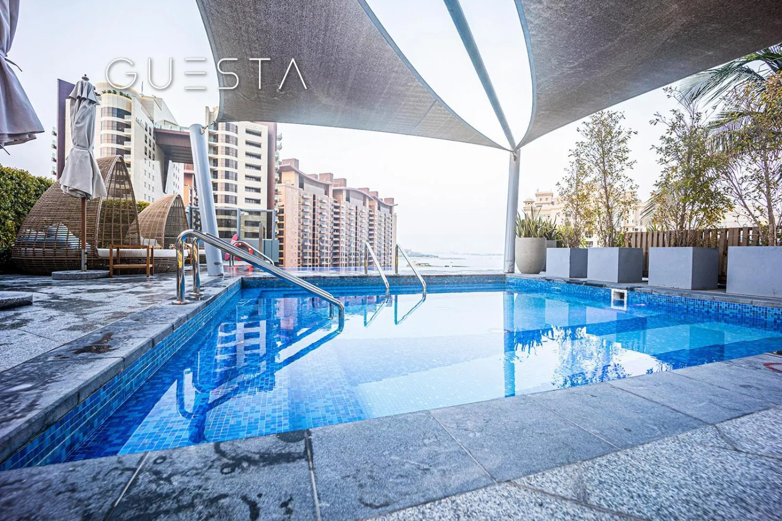Swimming pool in The Palm Tower, Nakheel Mall, Palm Jumeirah