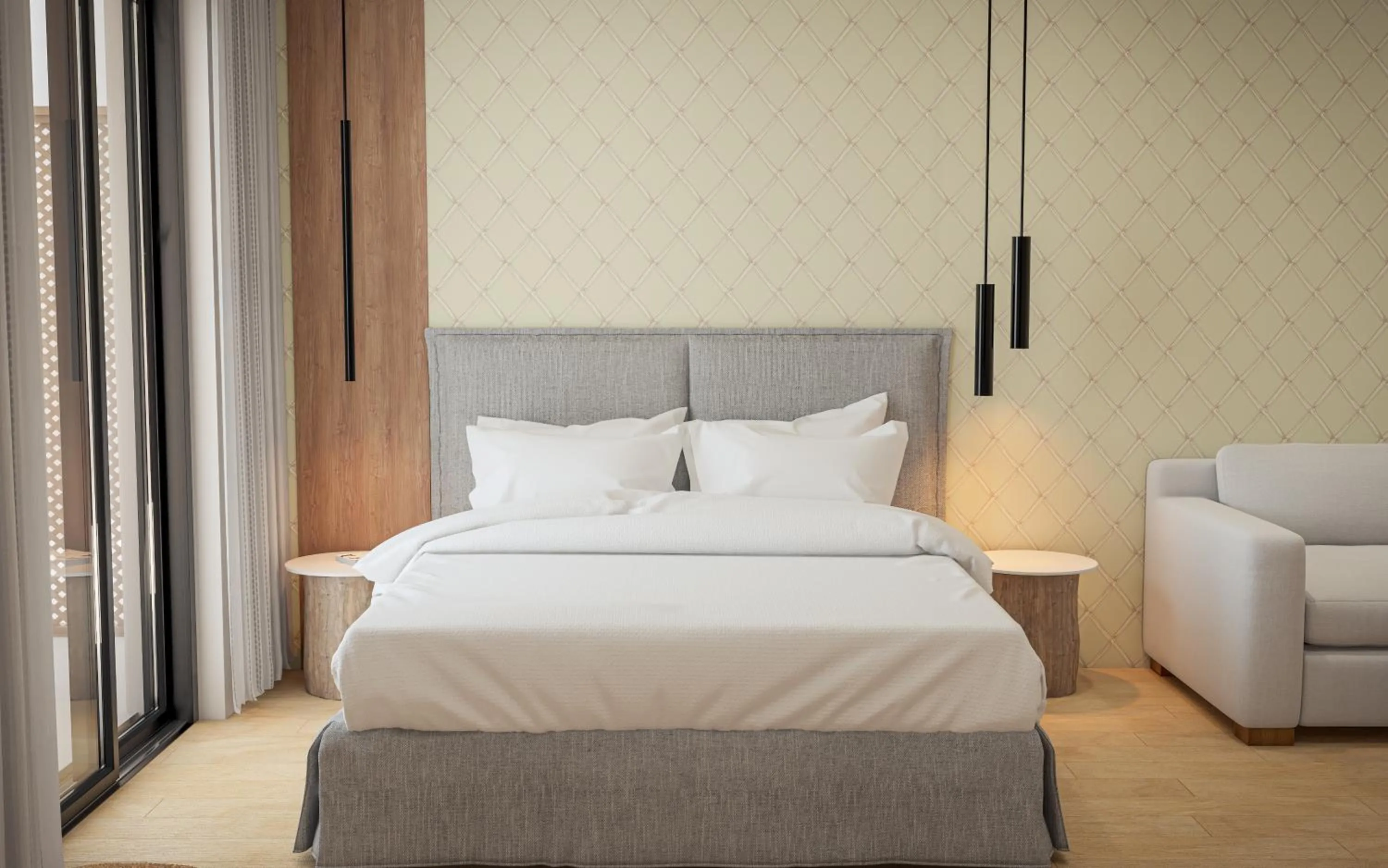 Bed in Nikon Boutique Hotel