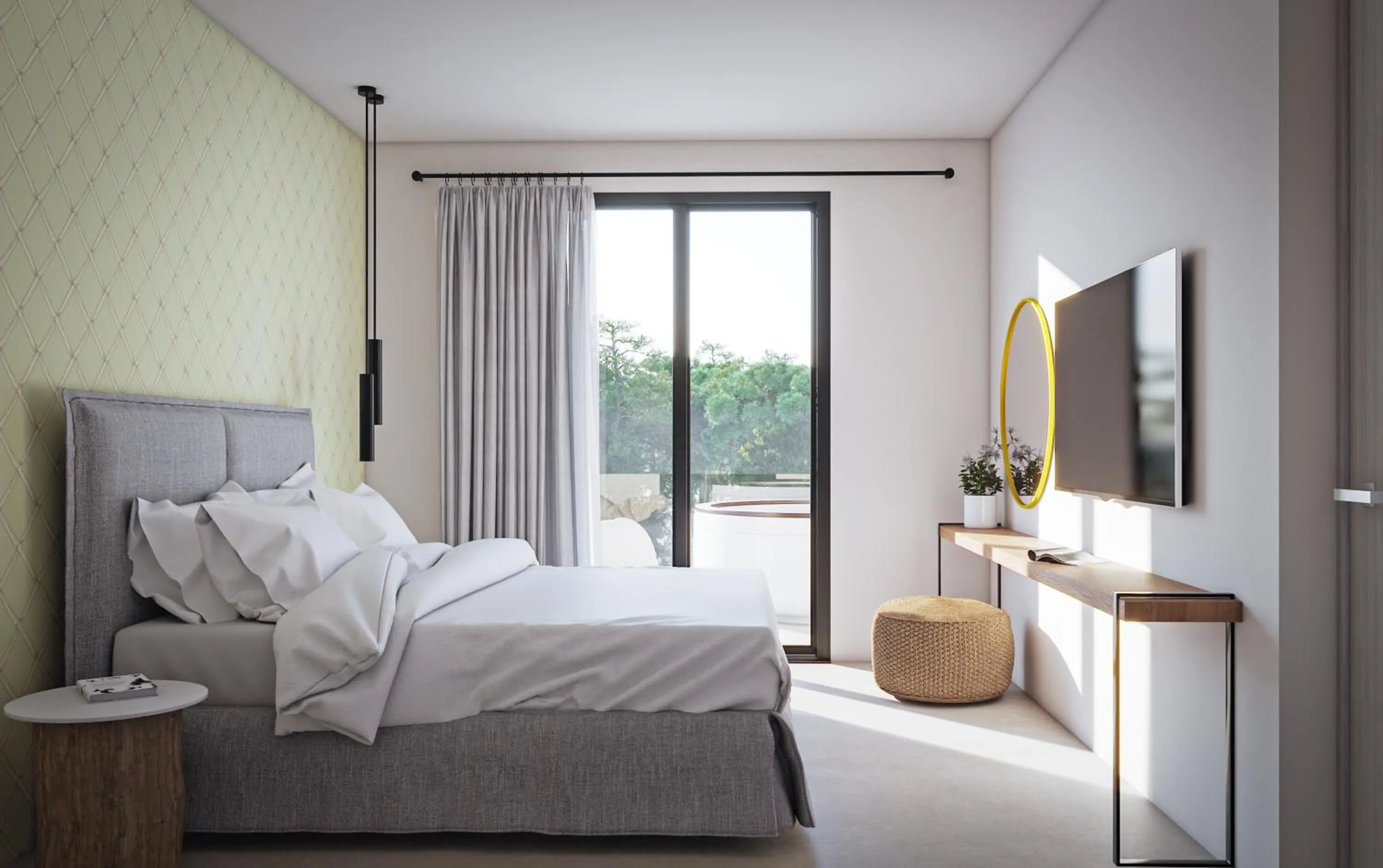 Photo of the whole room, Bed in Nikon Boutique Hotel