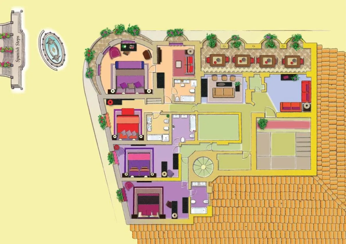 Floor plan in The Inn at the Spanish Steps Luxury Collection - The Inn at the Spanish Steps