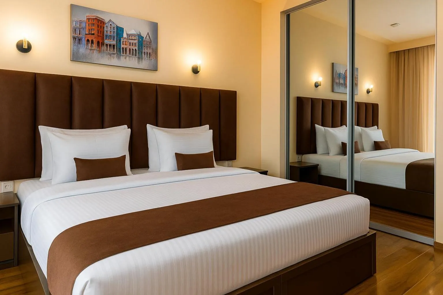 Bed in Hotel Residence Plaza