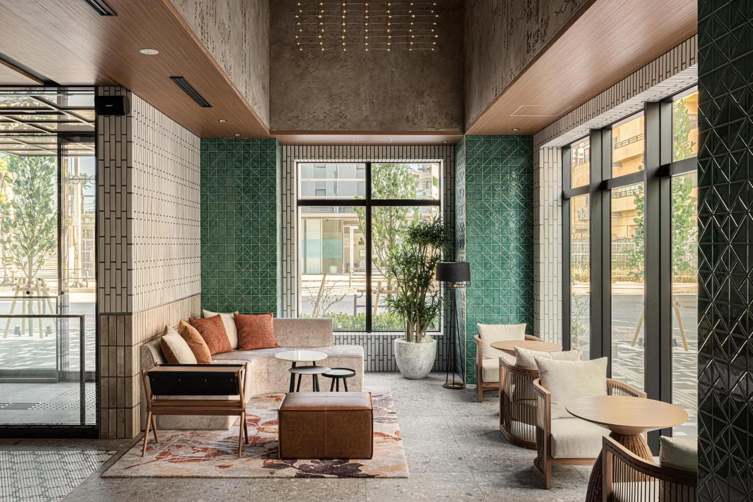 Seating area in Nest Hotel Naha Nishi