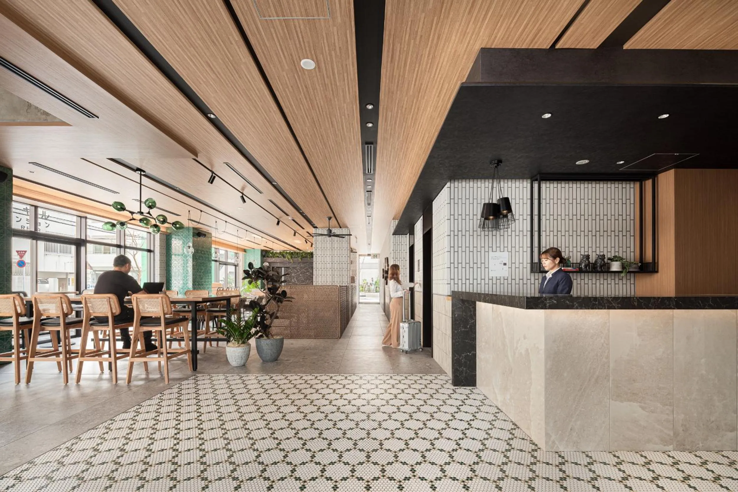 Lobby or reception in Nest Hotel Naha Nishi