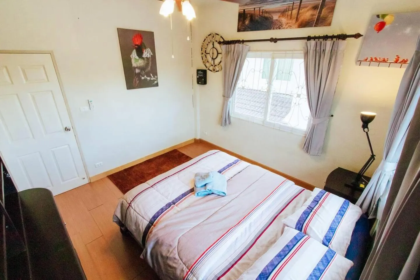 Bed in Captivating 3-Bed Villa in Muang Pattaya