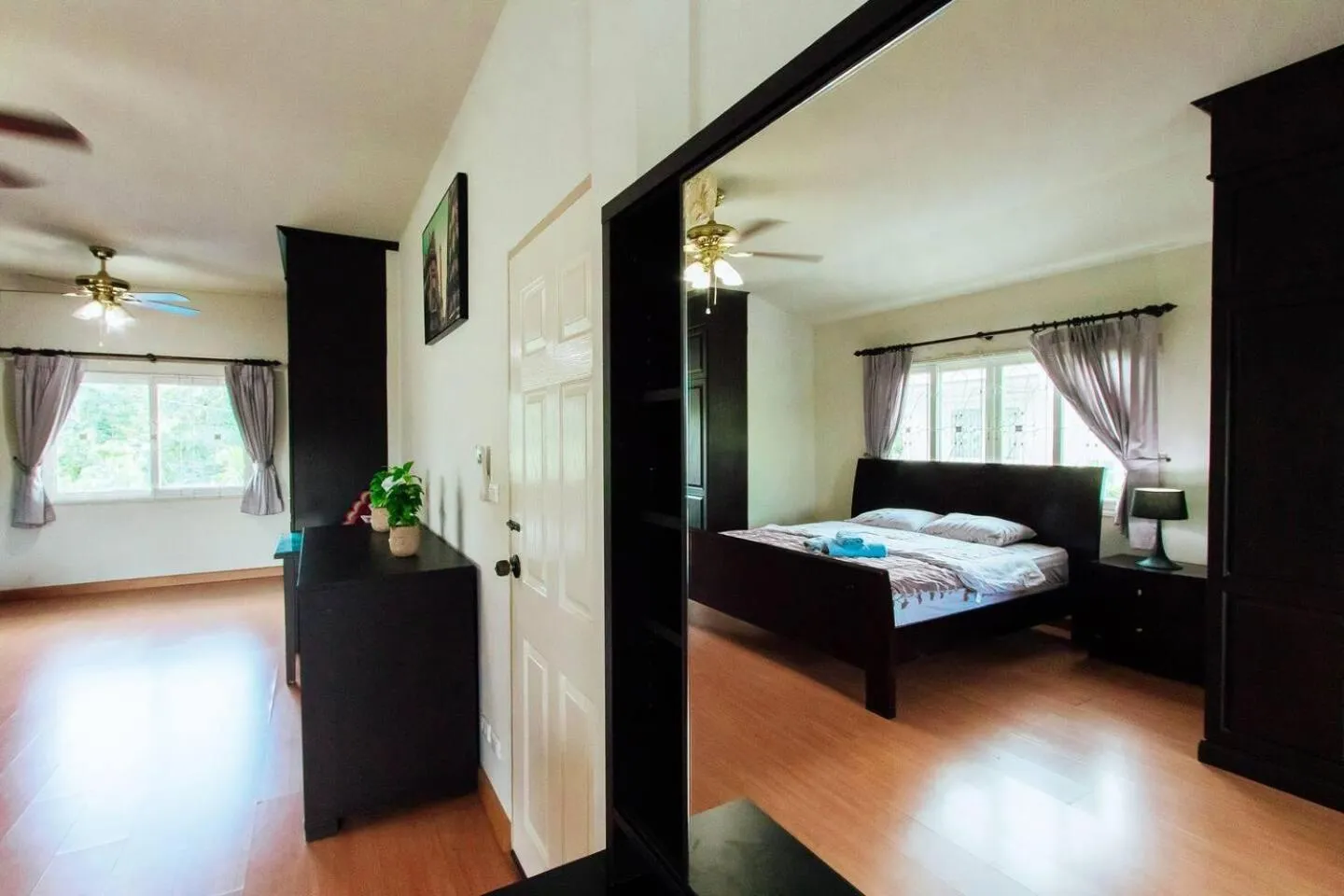 Bed in Captivating 3-Bed Villa in Muang Pattaya