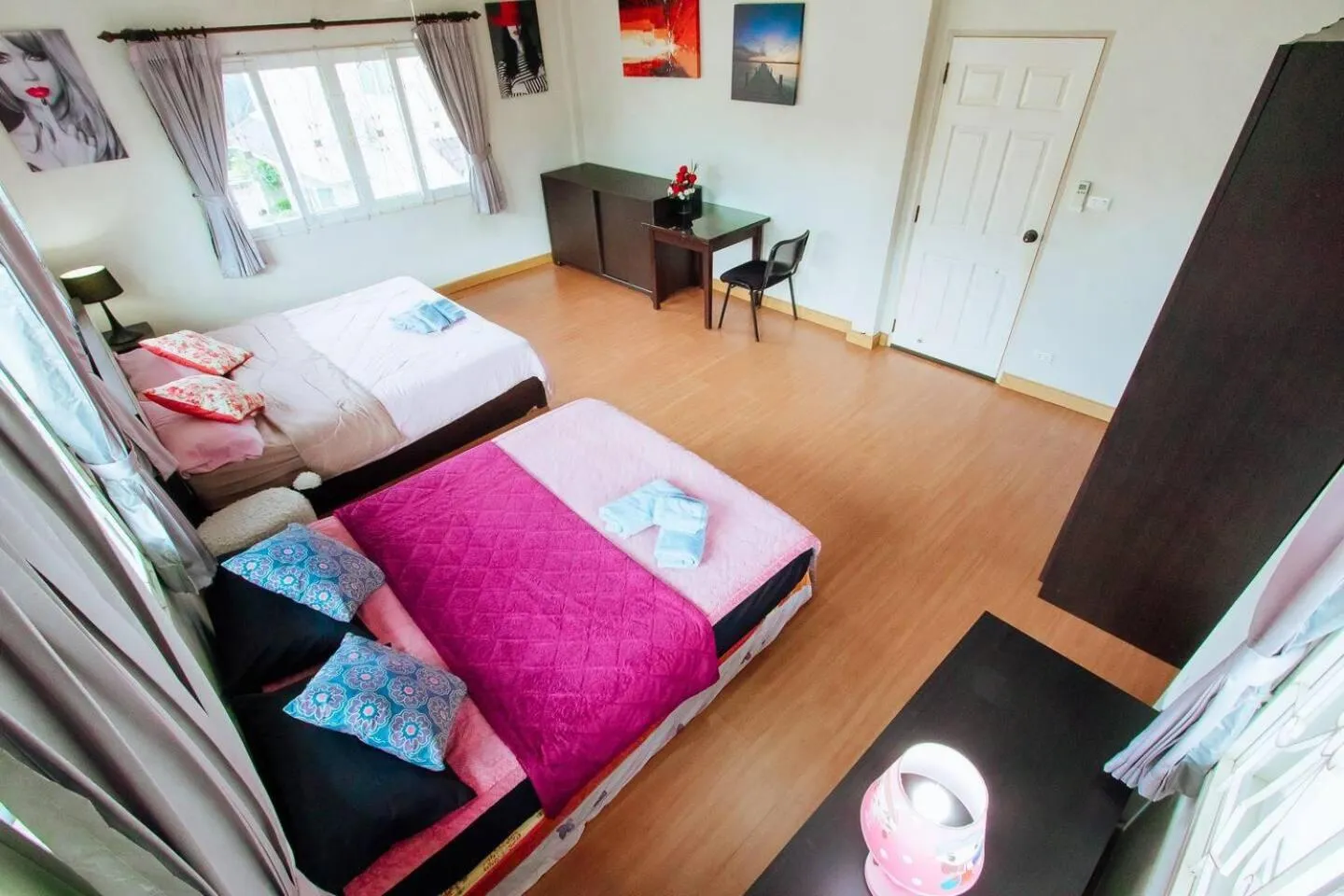 Living room, Bed in Captivating 3-Bed Villa in Muang Pattaya
