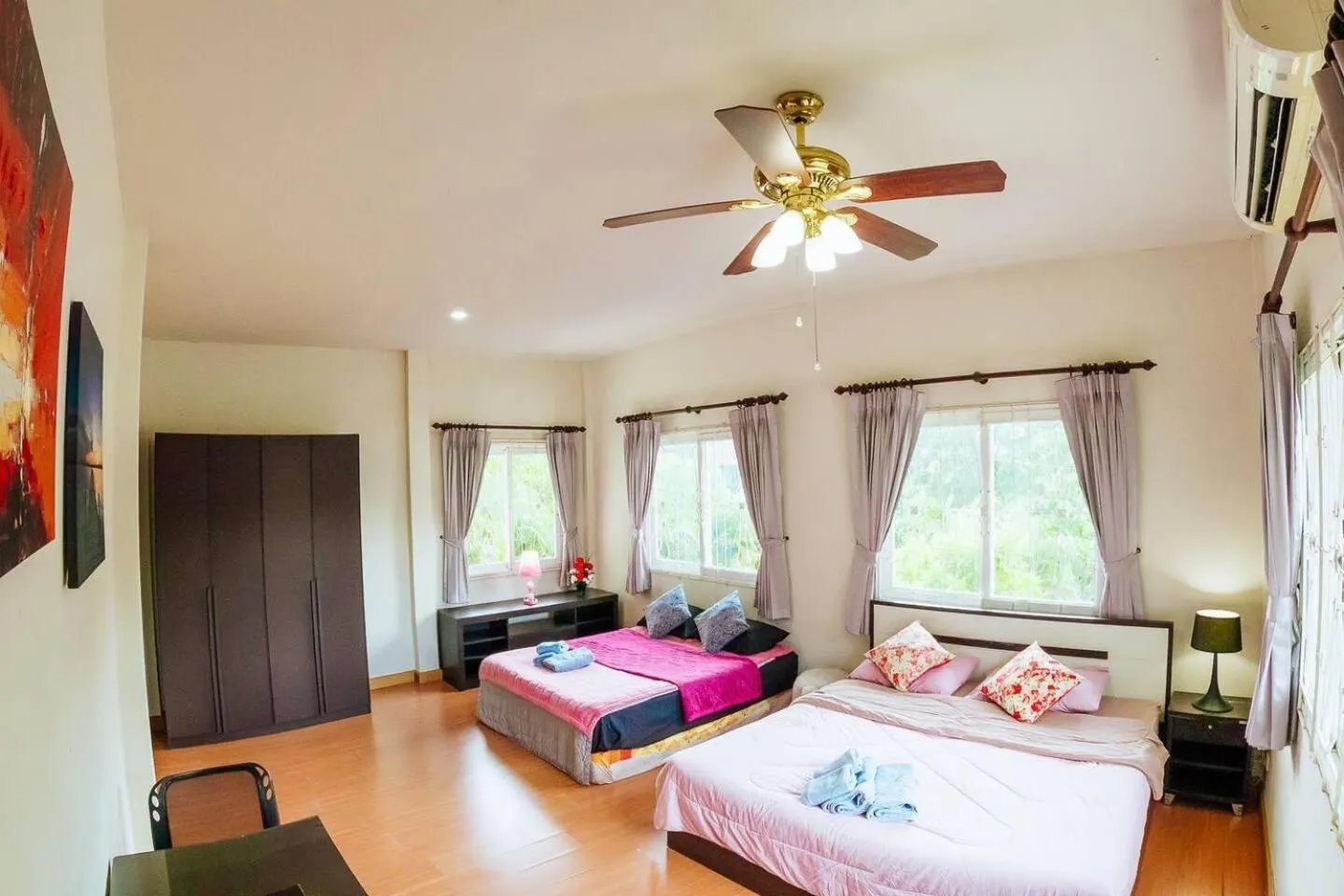 Bed in Captivating 3-Bed Villa in Muang Pattaya