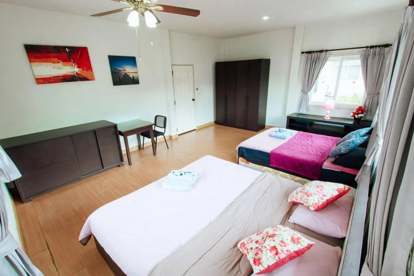 Bed in Captivating 3-Bed Villa in Muang Pattaya