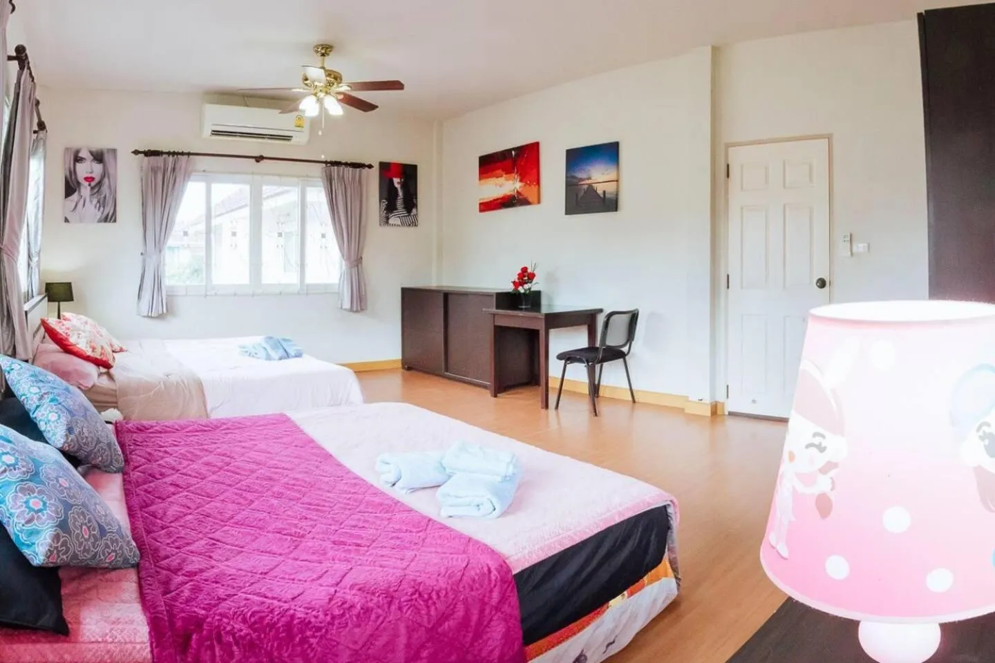 Bed in Captivating 3-Bed Villa in Muang Pattaya