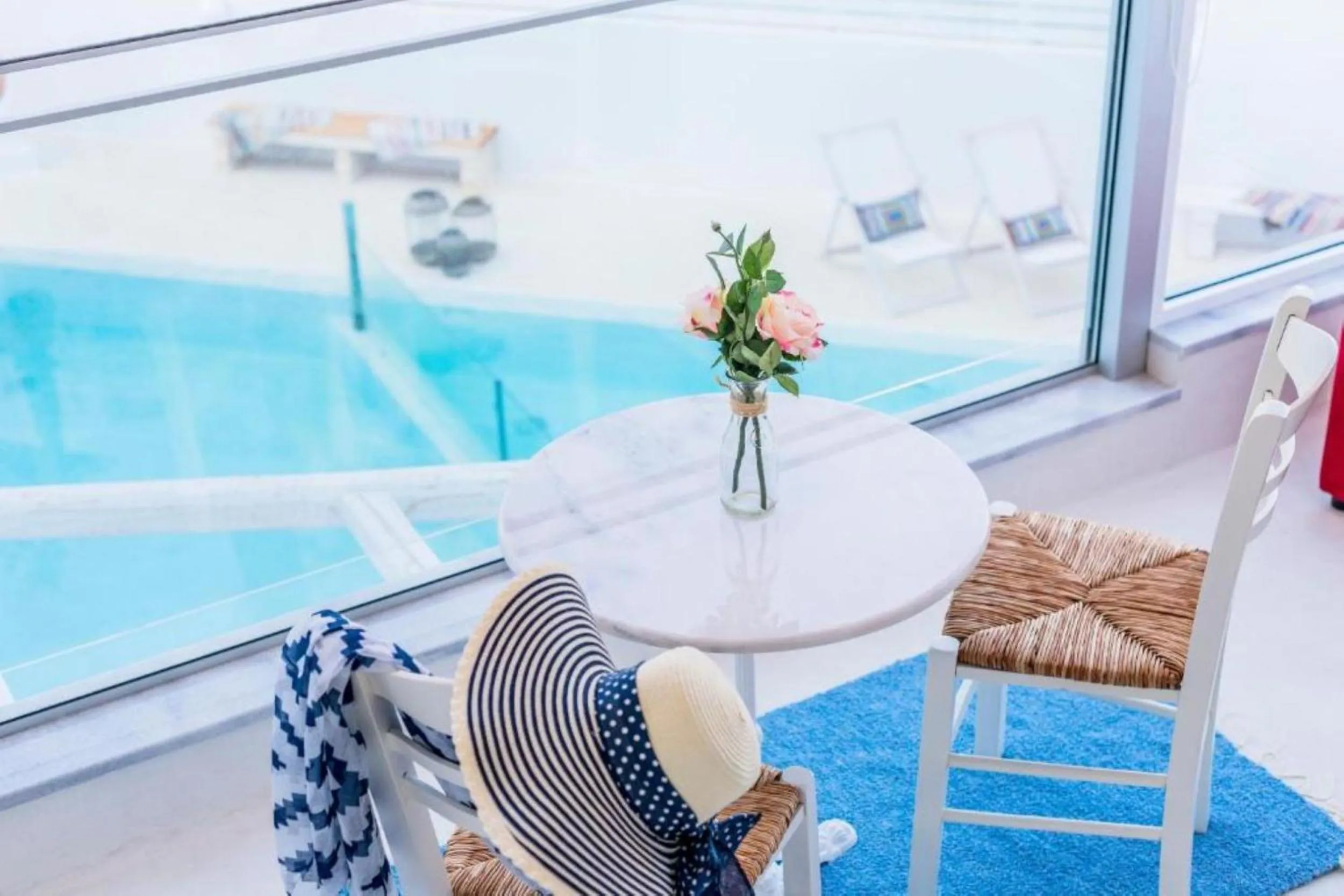 Seating area in Kouros Home & Suites