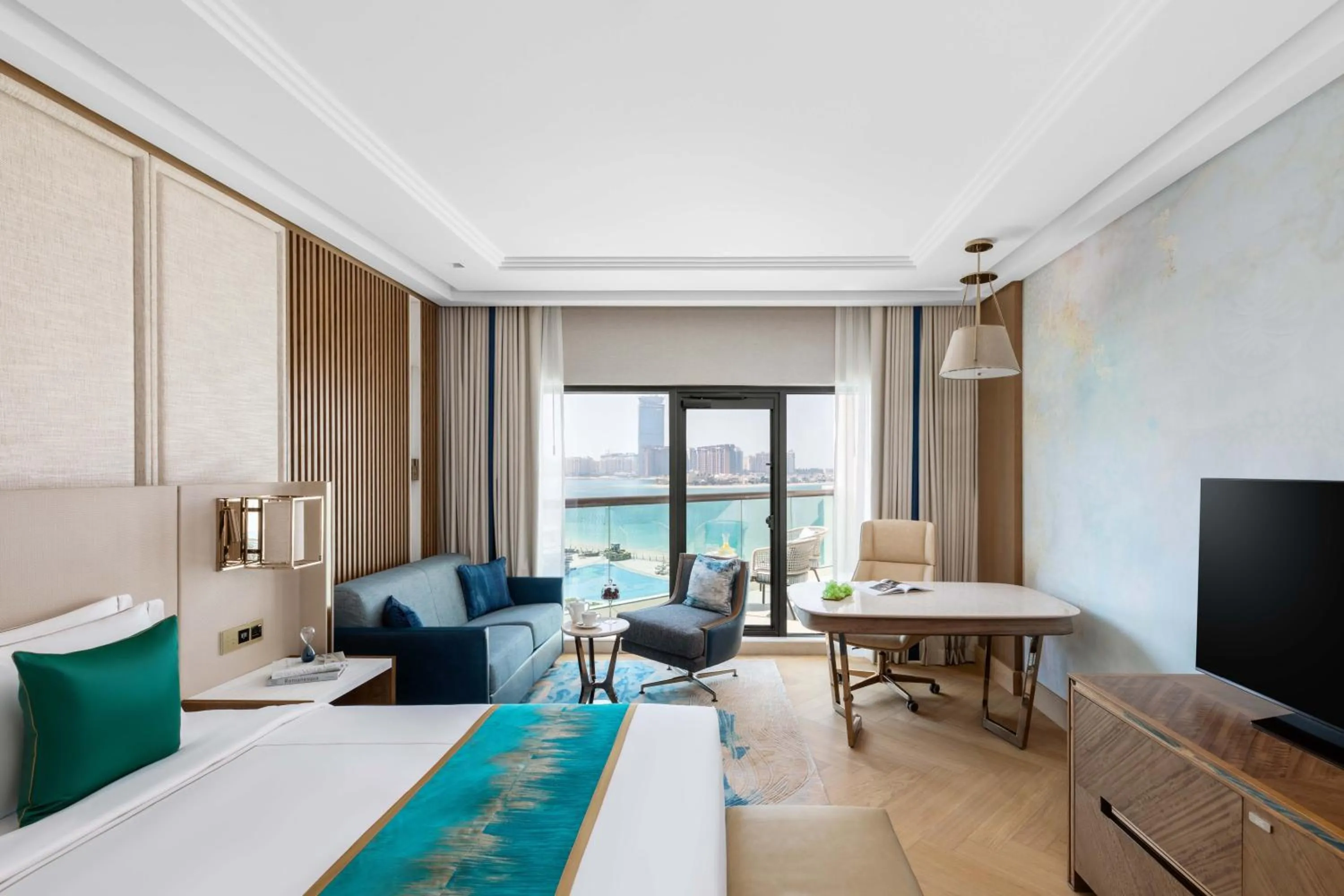 View (from property/room), Bed in Taj Exotica Resort & Spa, The Palm, Dubai