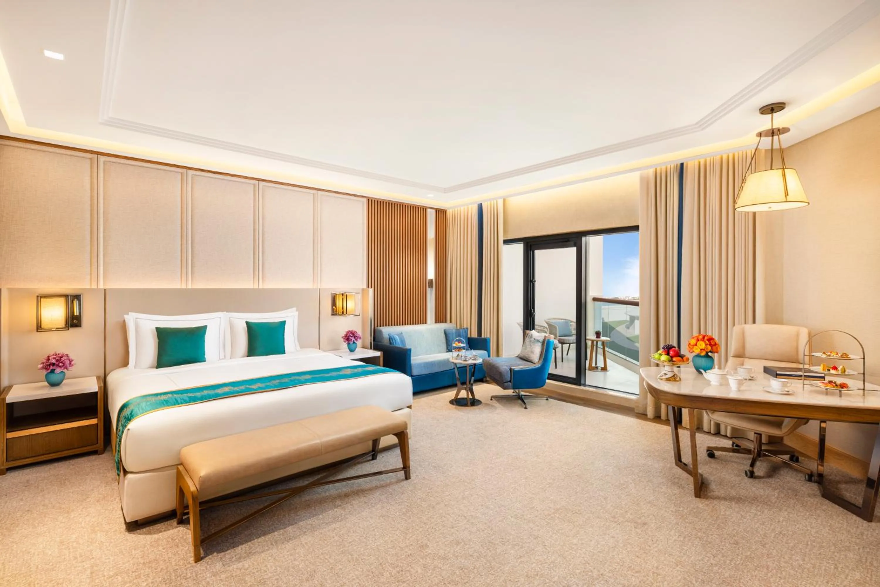 View (from property/room), Bed in Taj Exotica Resort & Spa, The Palm, Dubai