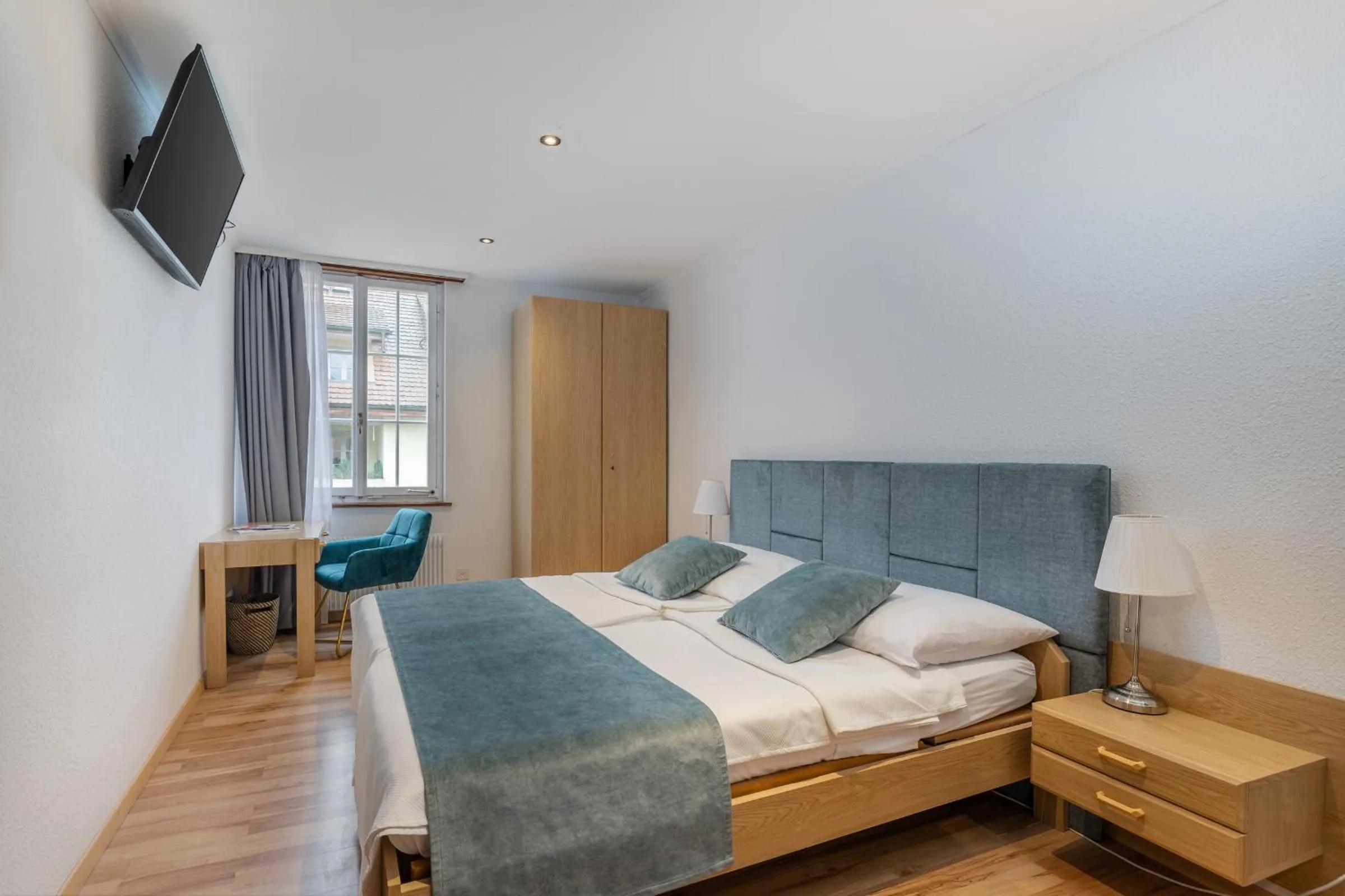 Bed in Hotel Rheingerbe