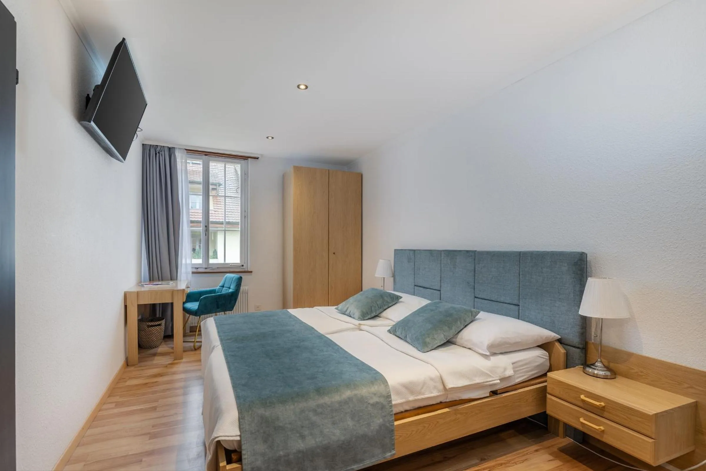 Bed in Hotel Rheingerbe