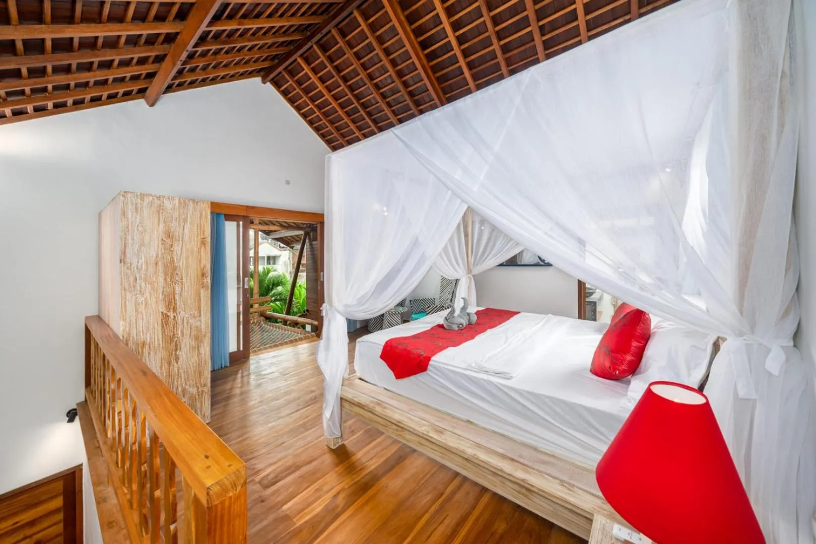 Bed in The Secret Jungle Villas Berawa